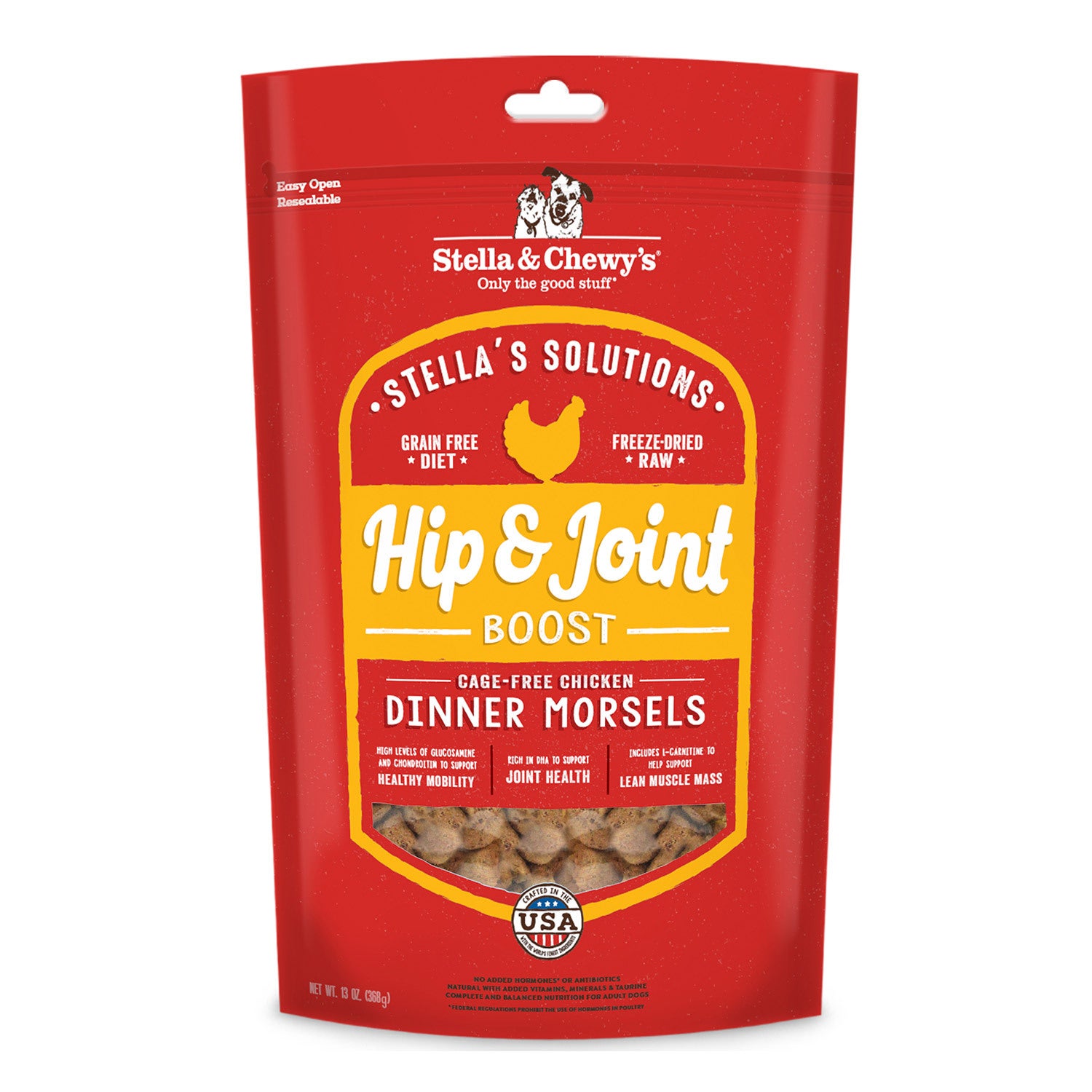 Stella & Chewy's Solutions Hip & Joint Boost Cage-Free Chicken Dinner Morsels Dog Food