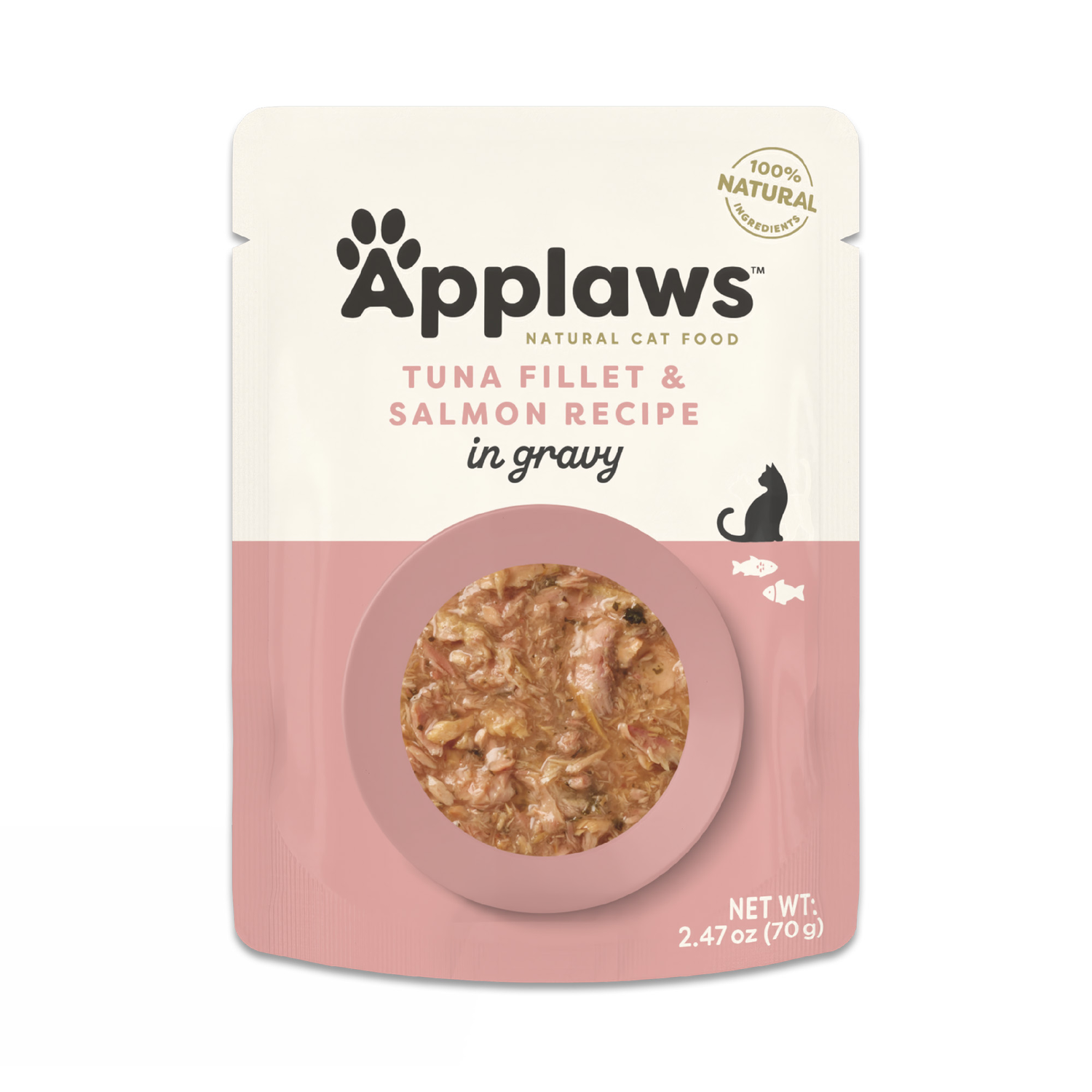 Applaws™ Natural Wet Cat Food, Tuna Flakes With Salmon In Gravy, 2.47-Oz