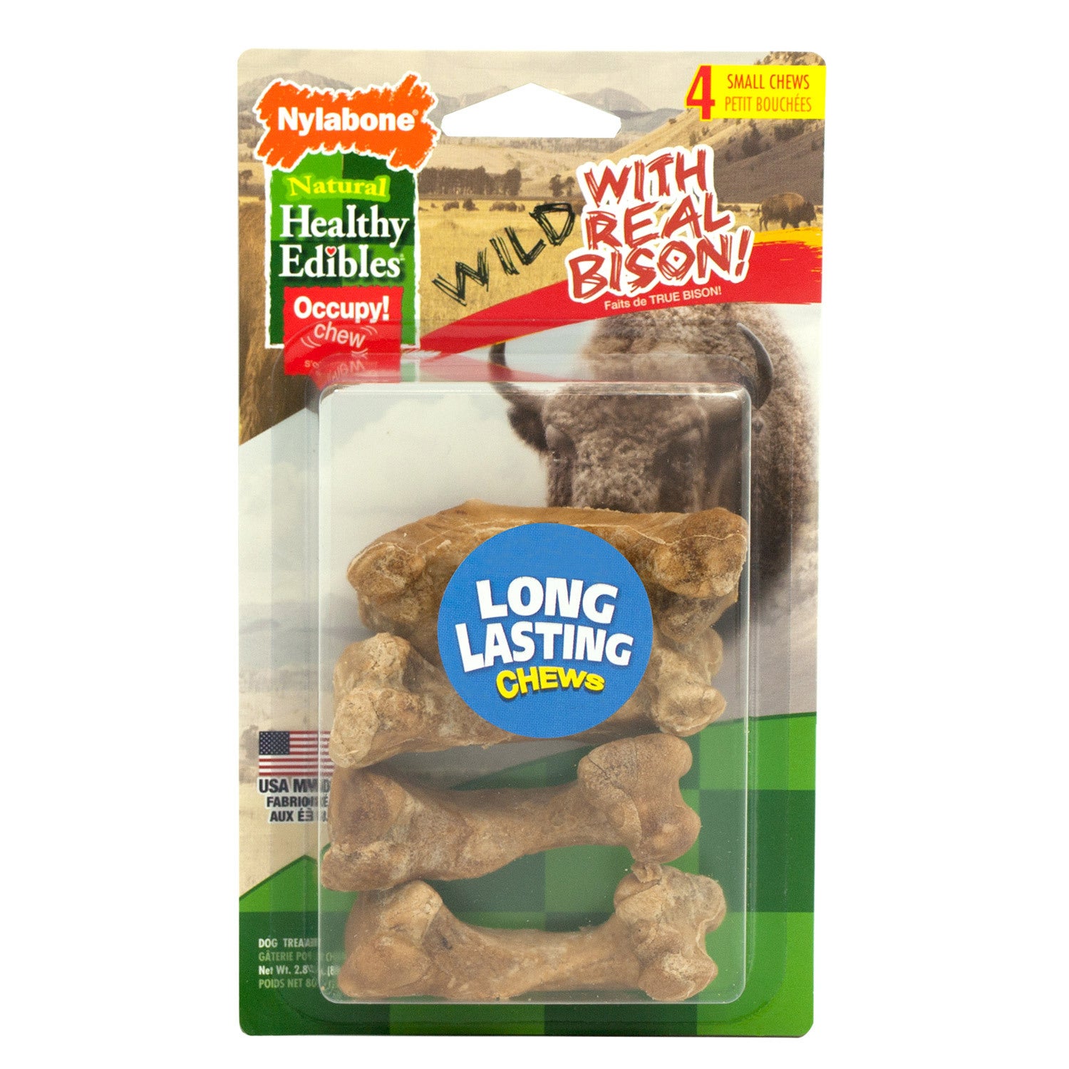 Nylabone Healthy Edibles Wild Bison Flavor Small Dog Treat