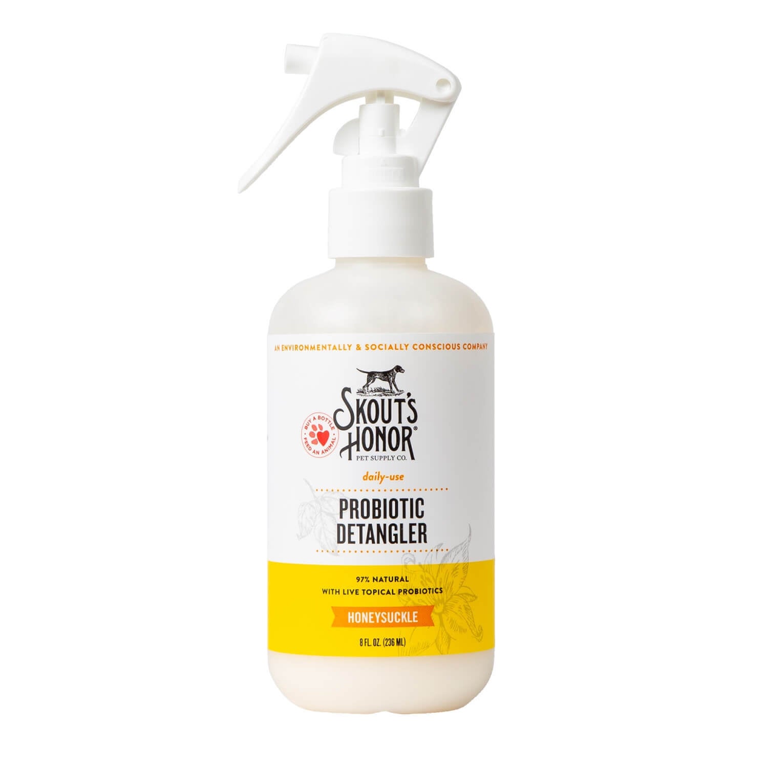 Skout's Honor Daily Use Probiotic Detangler For Dogs, Honeysuckle Scented