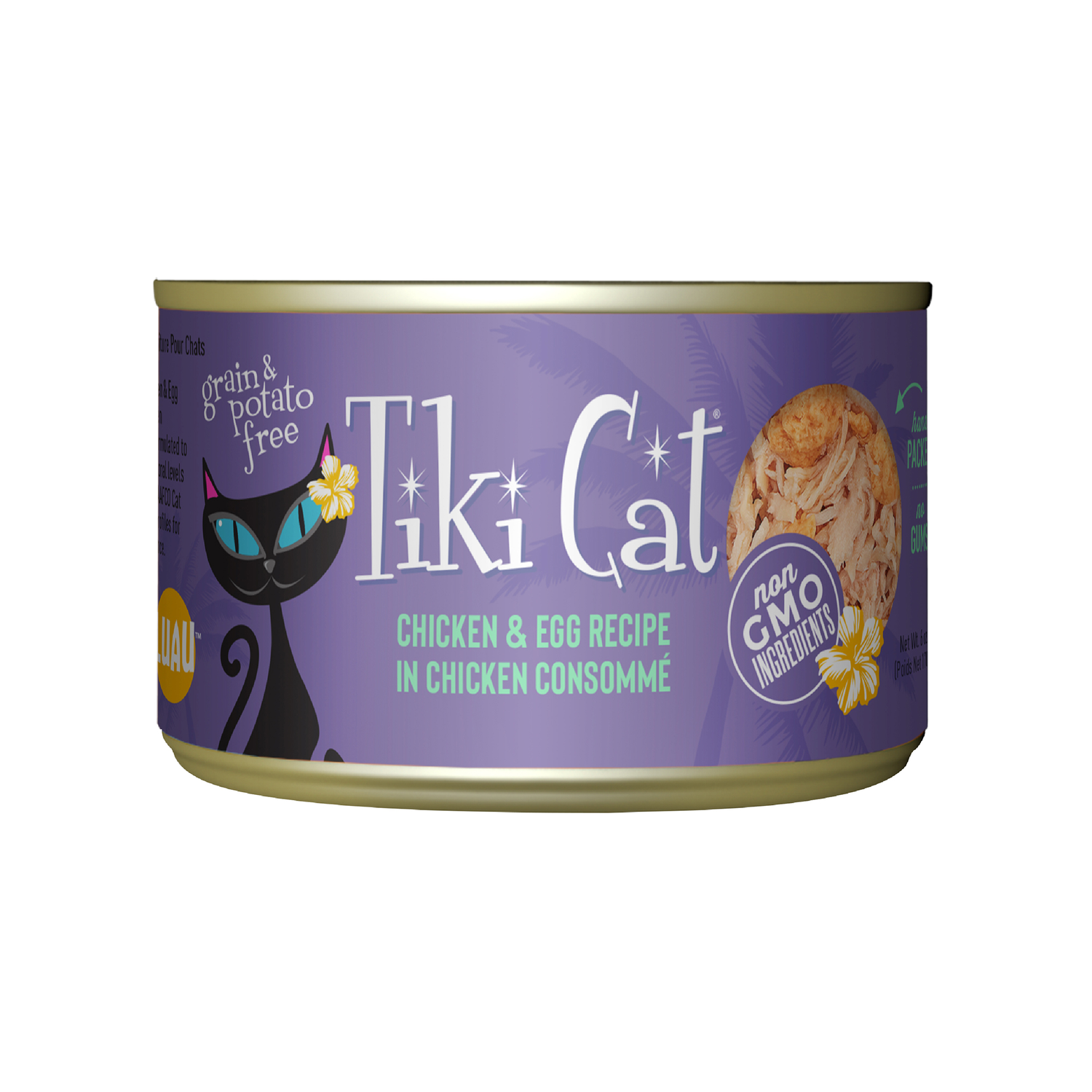 Tiki Cat Luau Wet Cat Food, Chicken & Egg, 2.8-Oz Can 12-Count