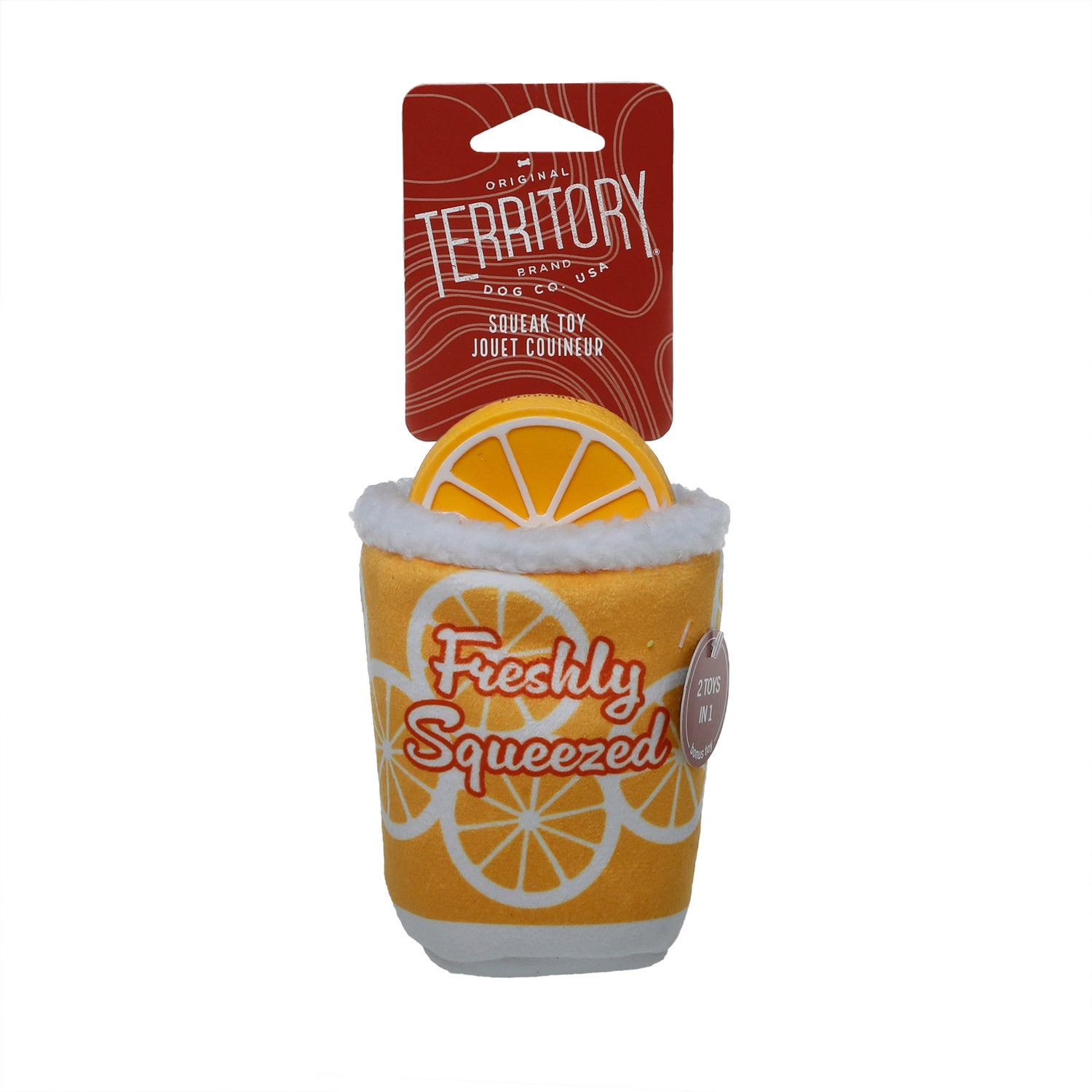 Territory Lemonade 2-In-1 Fetch Squeaker Dog Toy, 6