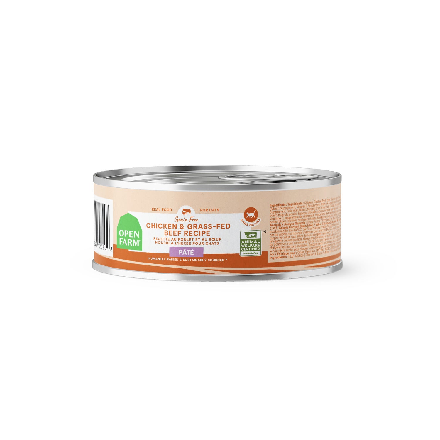 Open Farm Chicken & Grass-Fed Beef Pâté Wet Cat Food, 2.8Oz - Pack Of 18