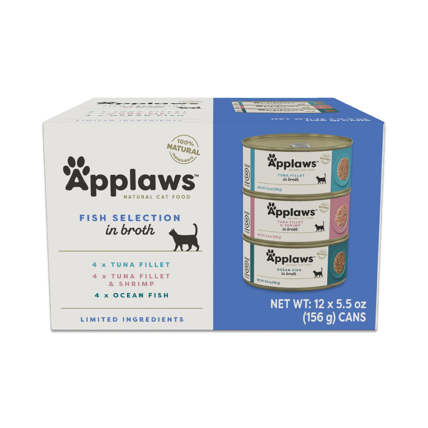 Applaws™ Natural Wet Cat Food Fish Variety Pack Selection In Broth, 5.5-Oz Pack Of 12