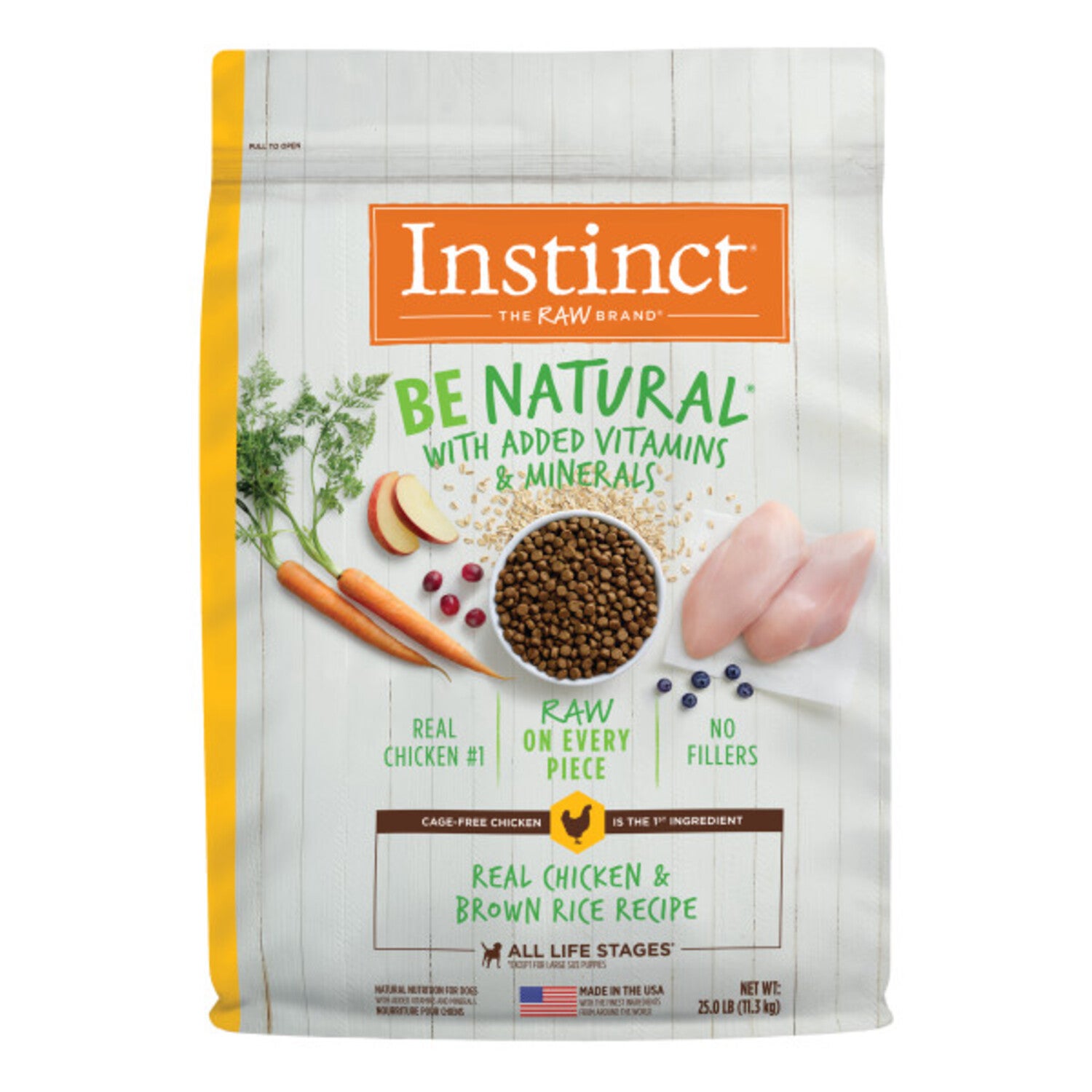 Instinct Be Natural Chicken & Brown Rice Dry Dog Food, 25Lb