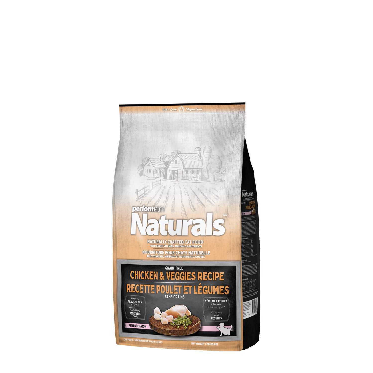 Performatrin Naturals Chicken & Veggies Recipe Kitten Formula Dry Cat Food, 5Lb