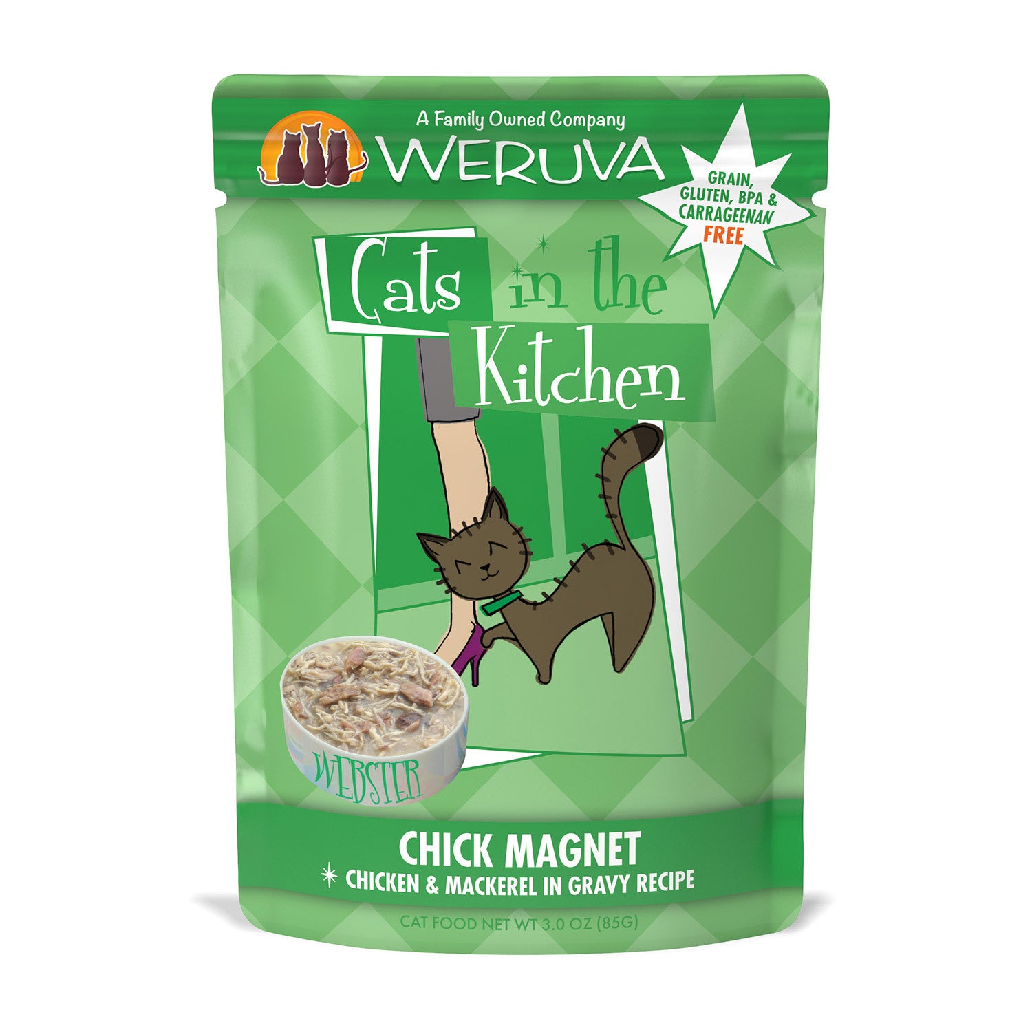 Weruva Cats In The Kitchen Chick Magnet Chicken & Mackerel In Gravy Cat Food