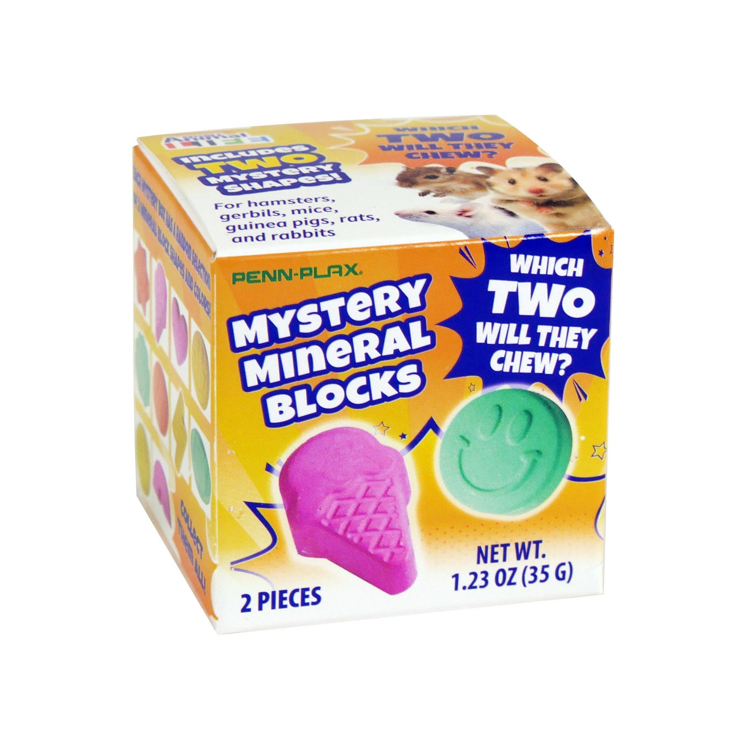 Penn-Plax Mystery Mineral Block Small Animal Treats- 2 Piece