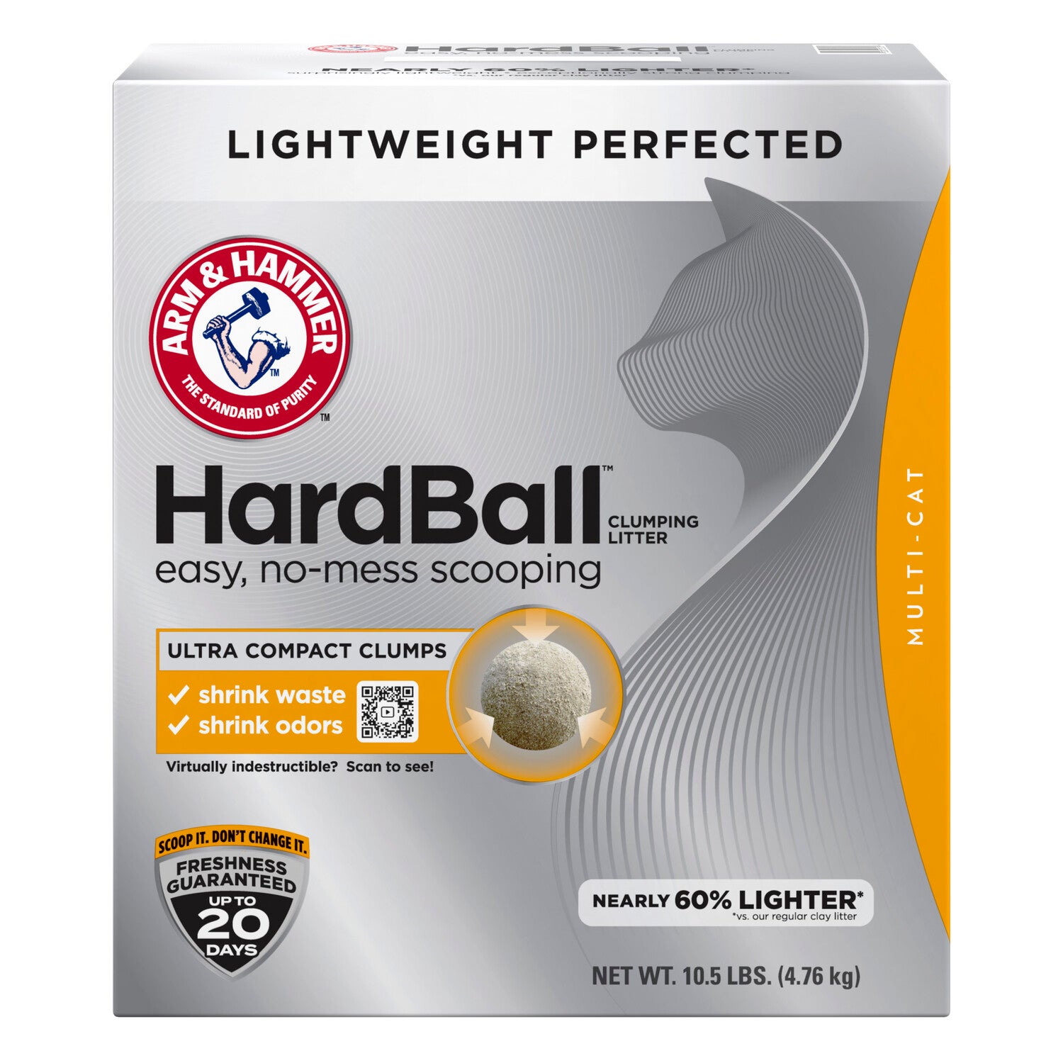 Arm & Hammer Hardball Lightweight Clumping Cat Litter, 10.5Lb