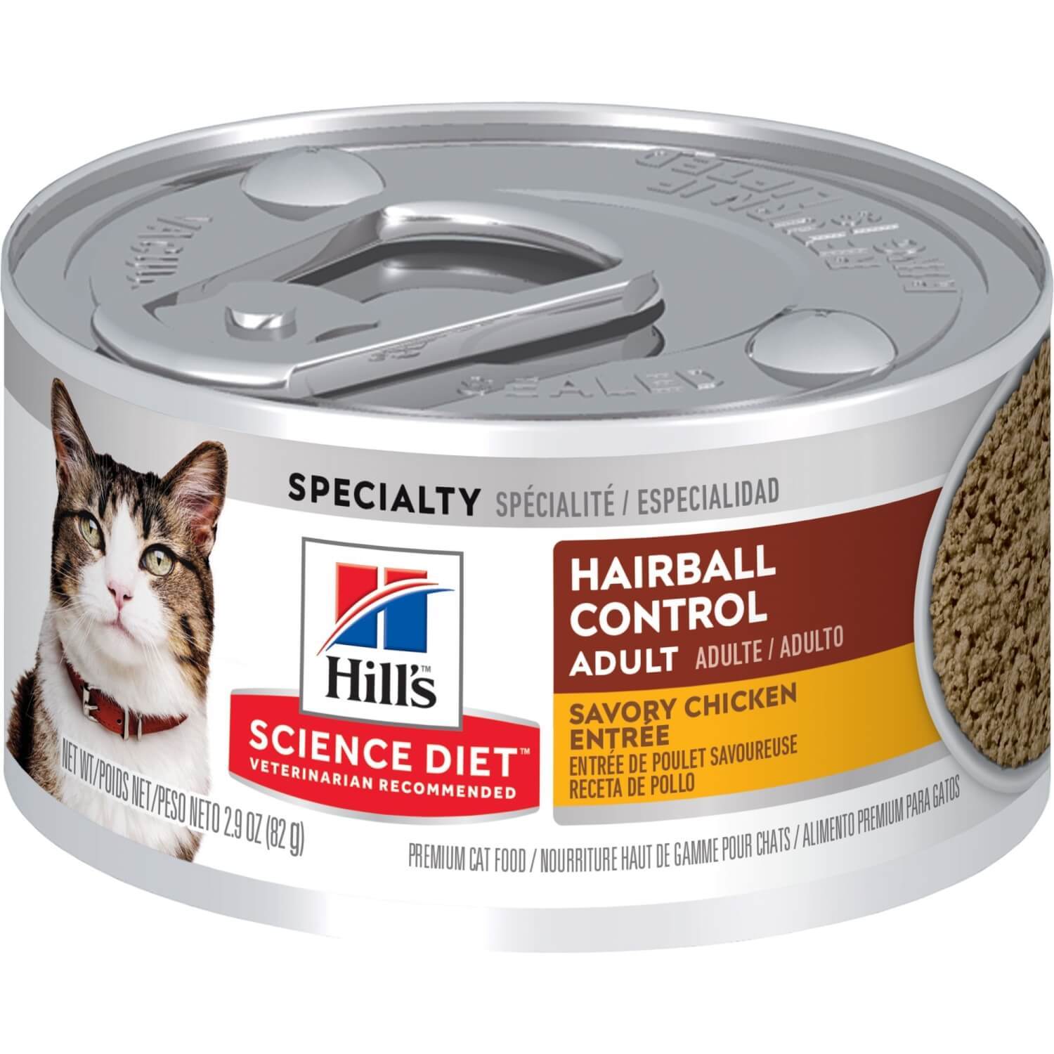 Hill's Science Diet Adult Hairball Control Savory Chicken Entrée Wet Cat Food