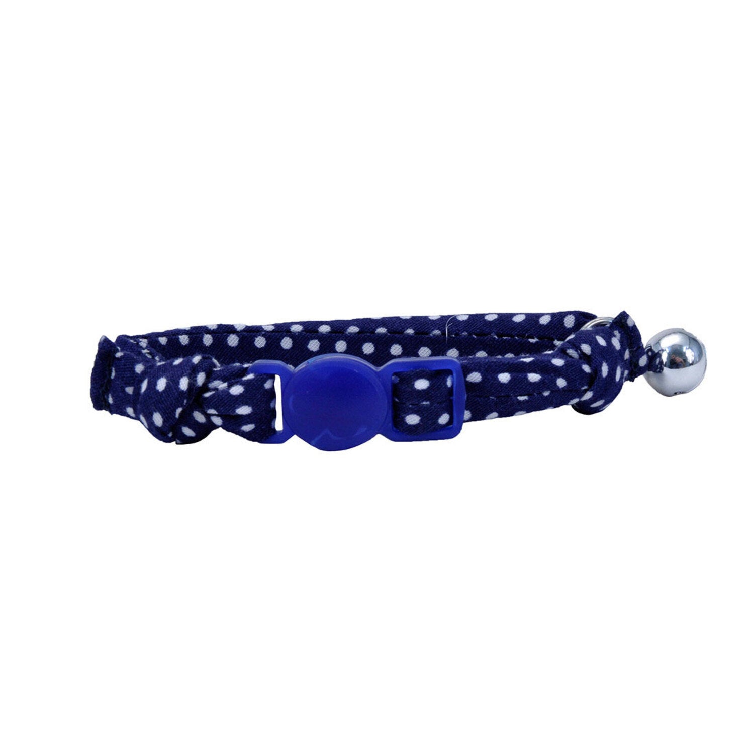 Coastal Li'l Pals® Round Kitten Cat Collar, Navy Dots, 5/16 X 8
