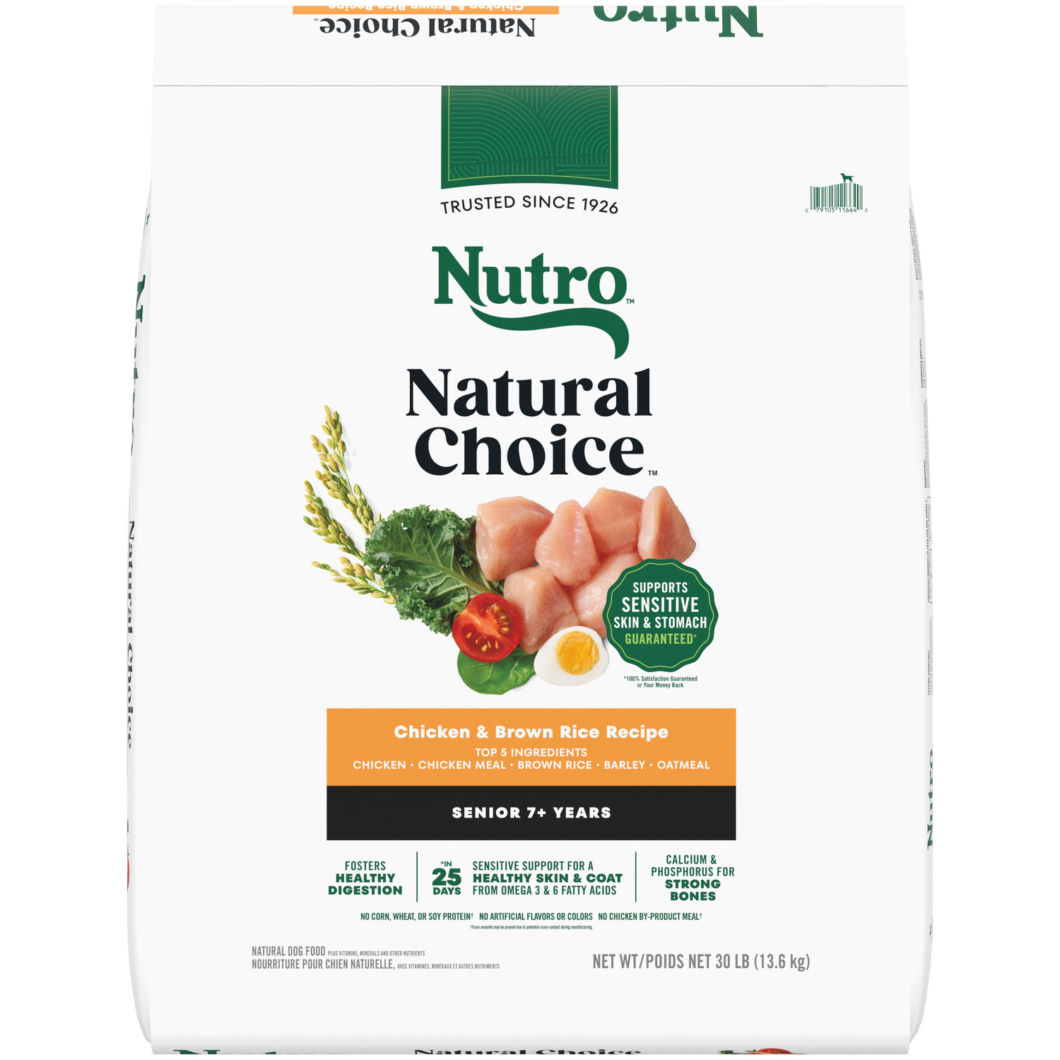 Nutro Wholesome Essentials Senior Chicken, Whole Brown Rice & Sweet Potato Recipe Dog Food, 30-Lb