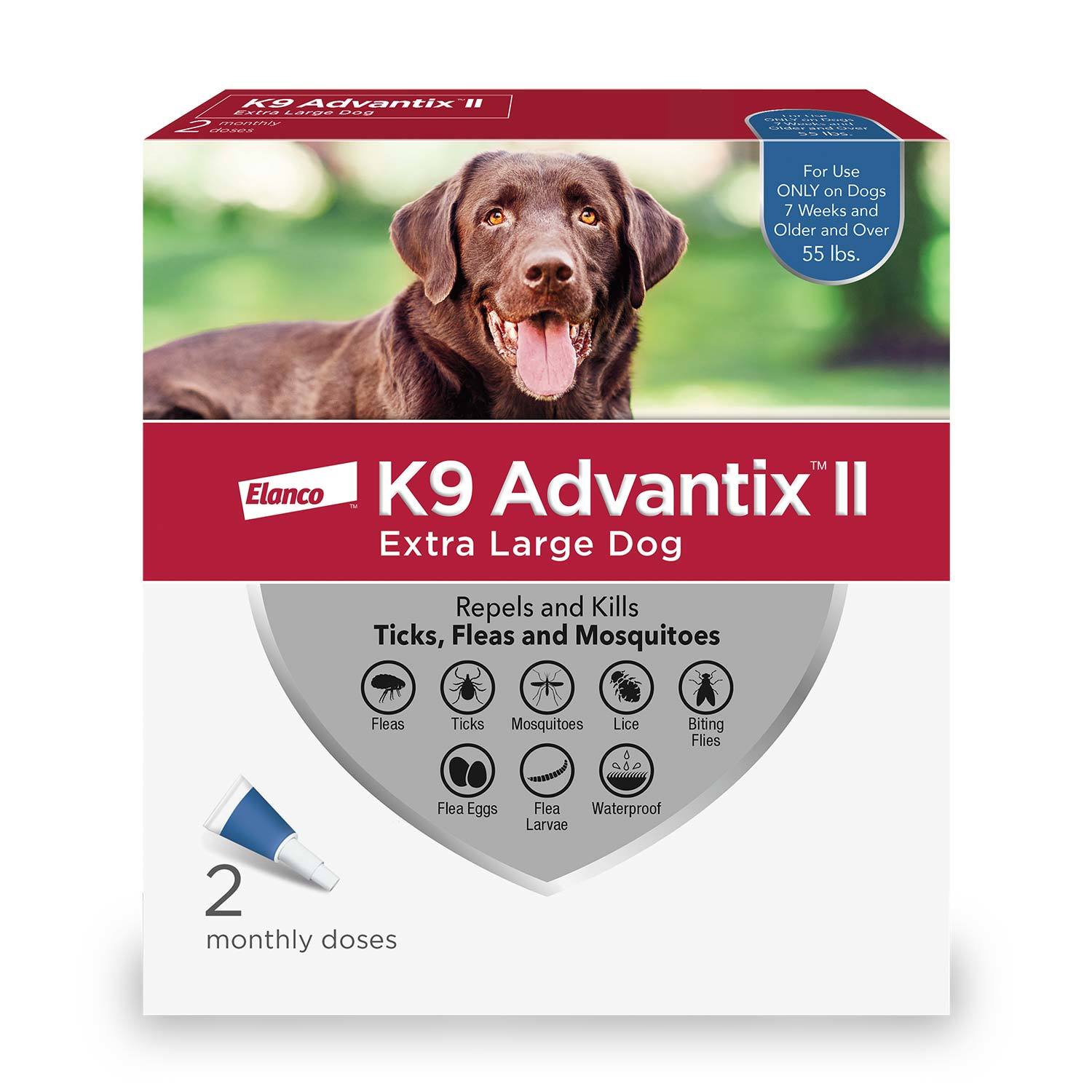 K9 Advantix Ii Xl Dog Vet-Recommended Flea, Tick & Mosquito Topical Treatment & Prevention For Dogs Over 55-Lbs, 6-Month Supply