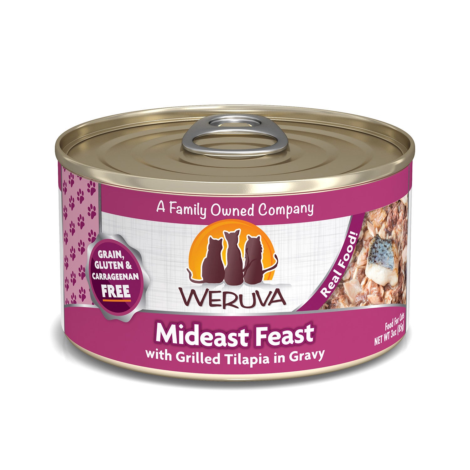 Weruva Classic Wet Cat Food, Mideast Feast With Grilled Tilapia In Gravy