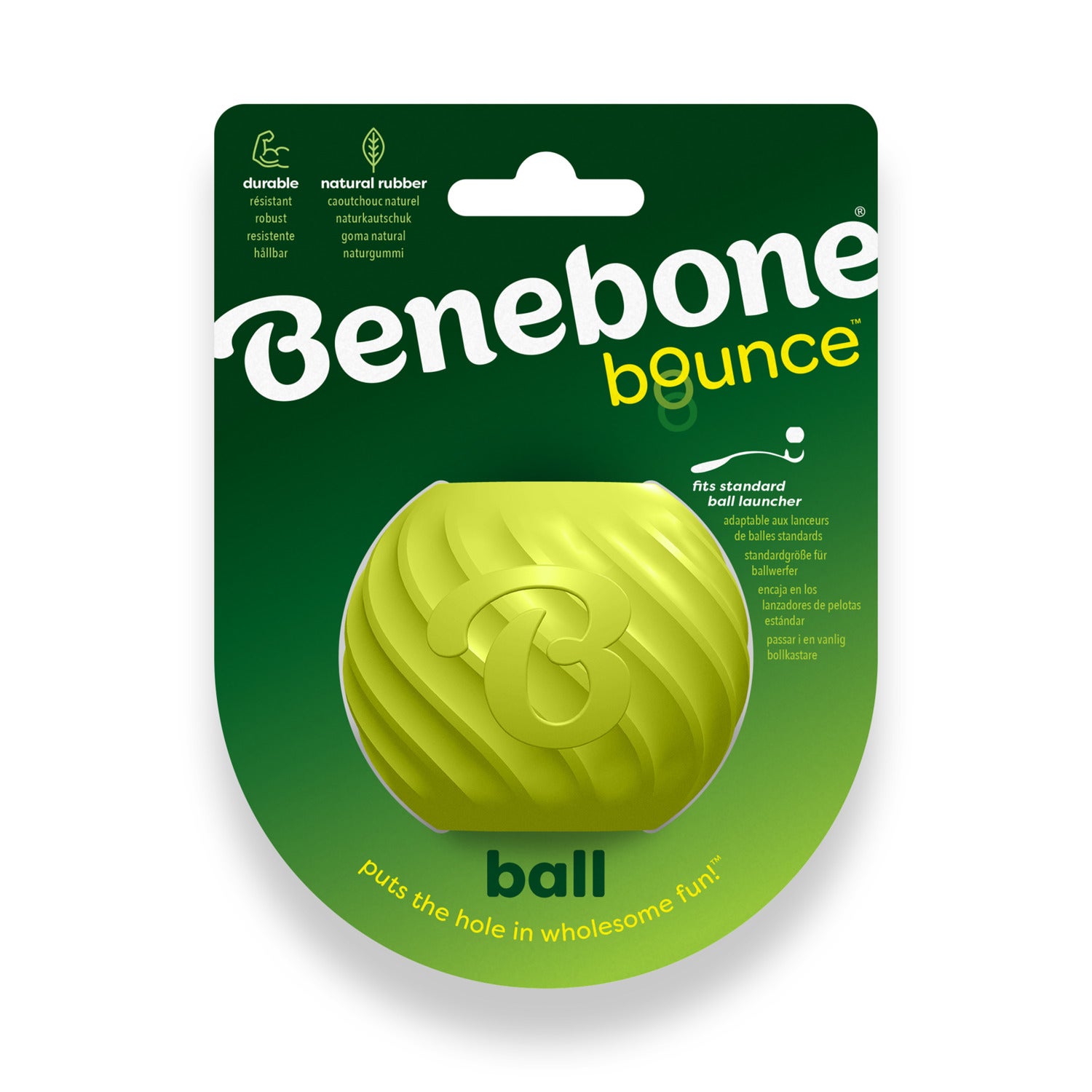 Benebone Rubber Ball Dog Toy, 2.6