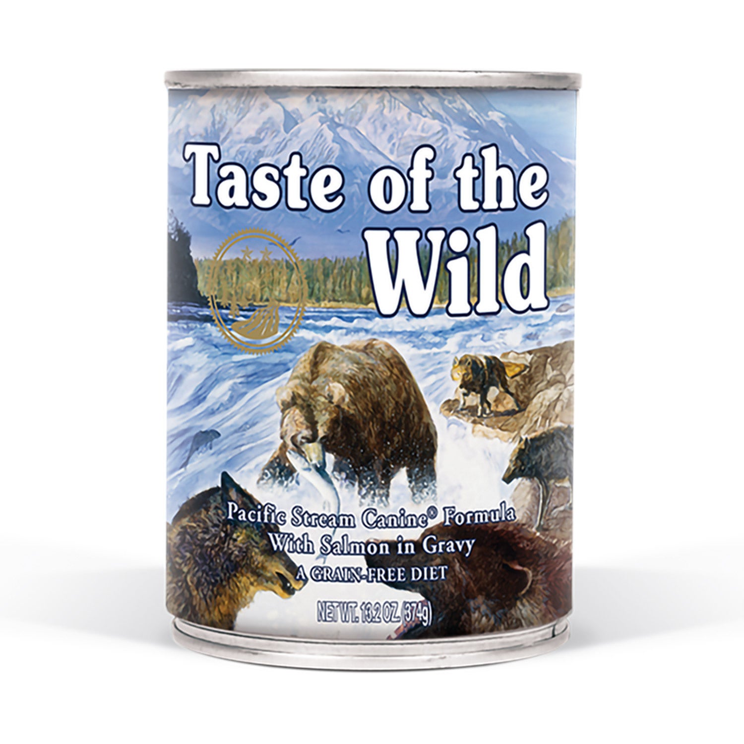 Taste Of The Wild Wet Dog Food, Pacific Stream Canine Recipe With Salmon In Gravy, 13.2-Oz Can Pack Of 12