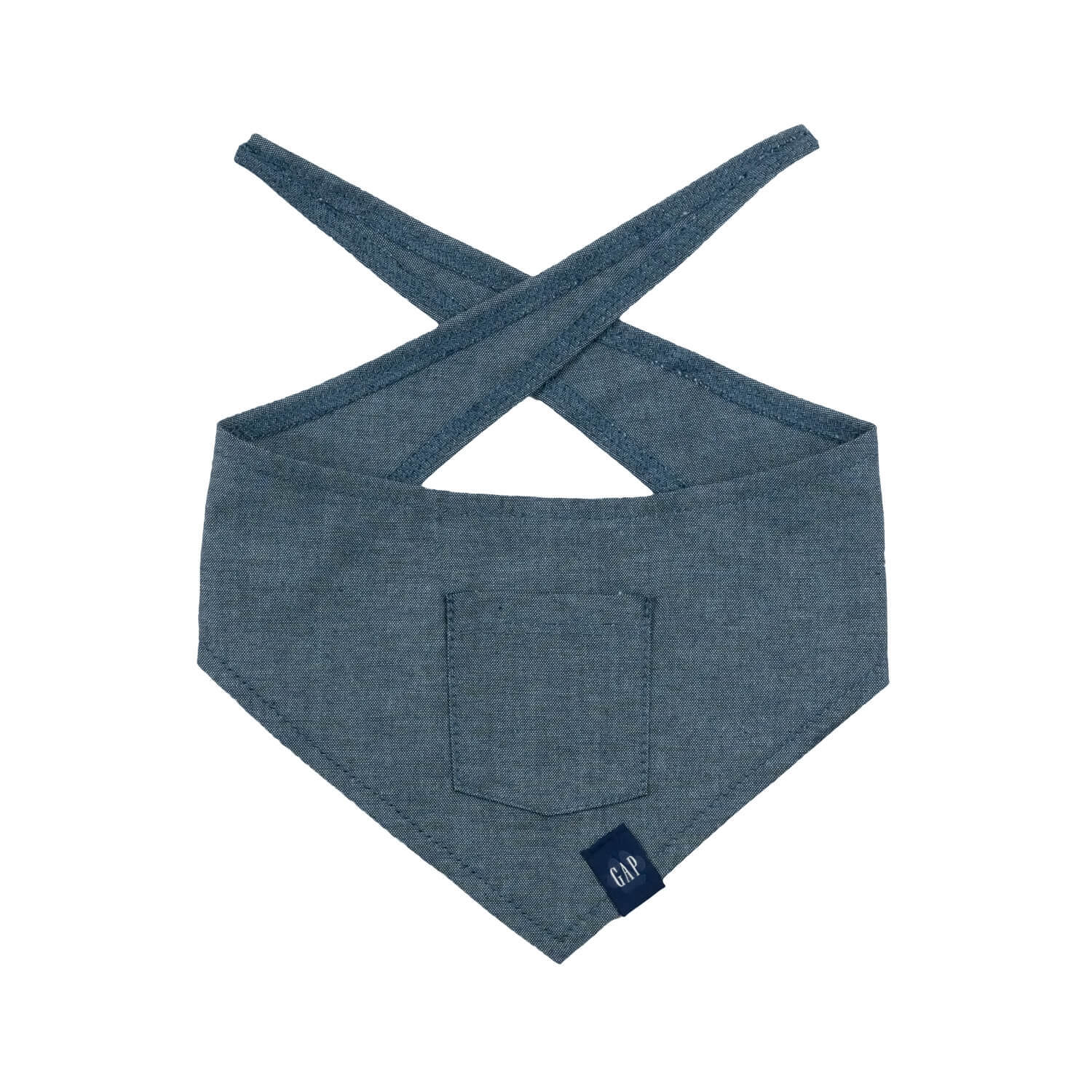 Gap Blue Chambray Dog Bandana With Front Pocket