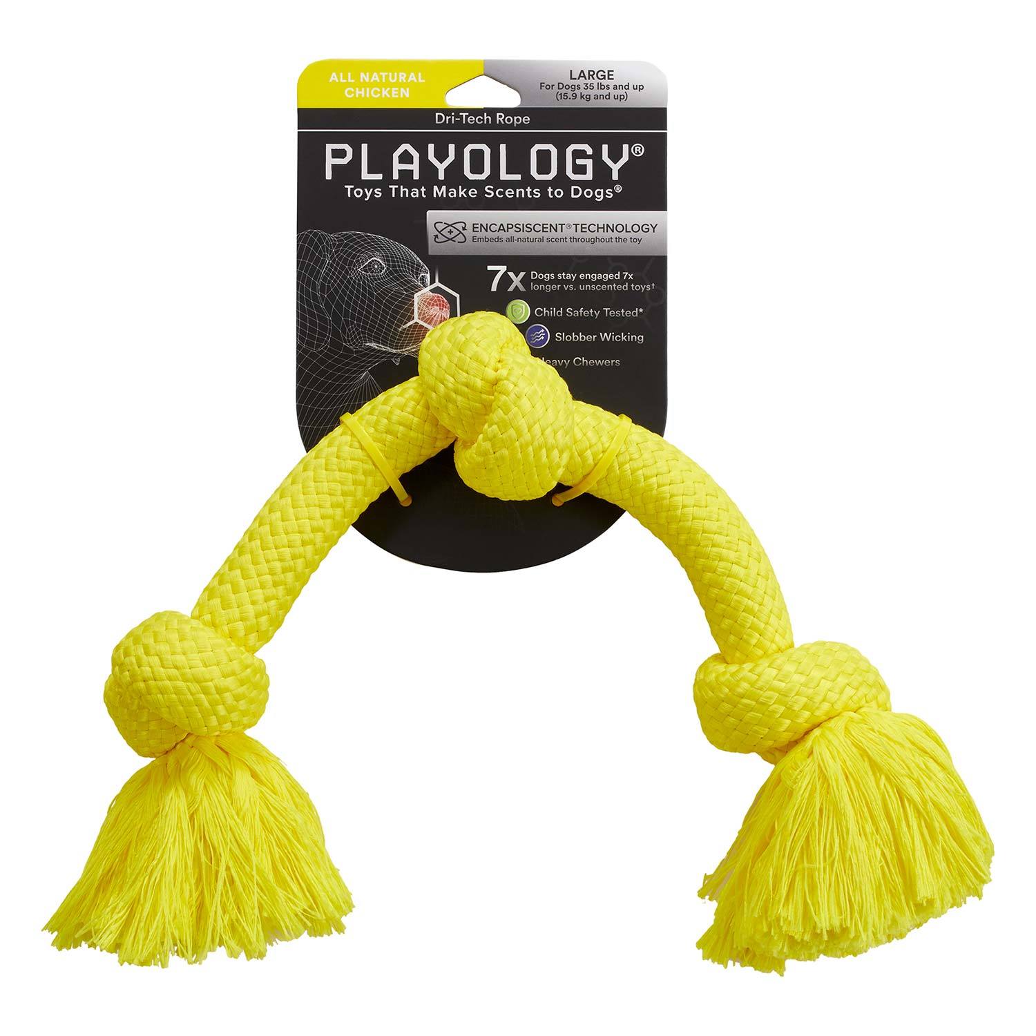 Playology Chicken Scented Dri-Tech Rope Dog Toy