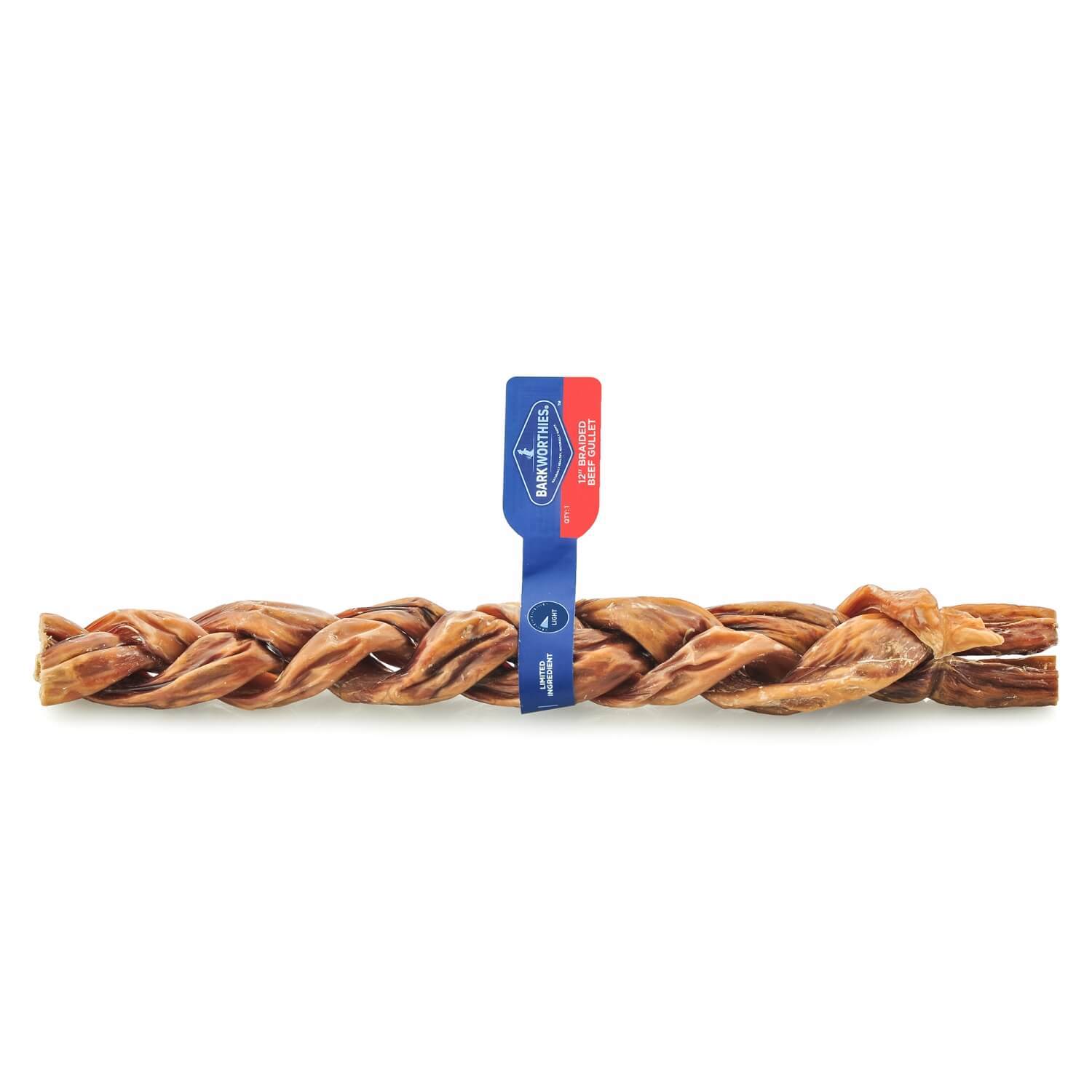 Barkworthies Braided Beef Gullet Natural Dog Treat
