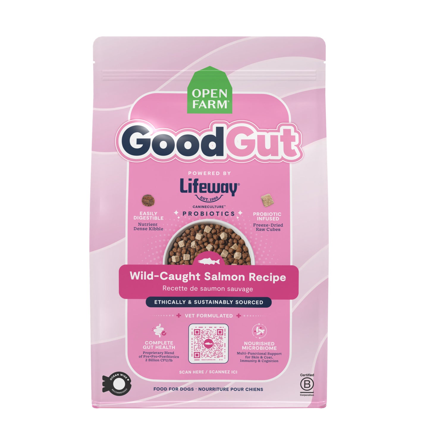 Open Farm Goodgut Wild-Caugh Salmon Dry Dog Food Recipe, 3.5-Lb.