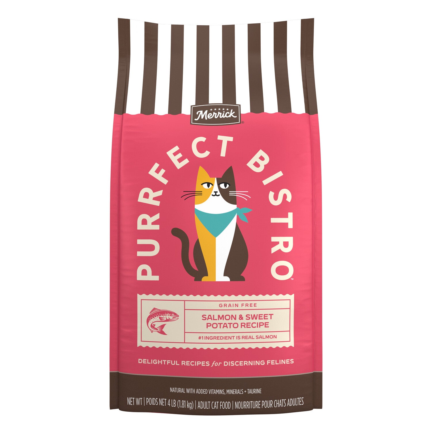 Merrick Purrfect Bistro Grain Free Salmon And Sweet Potato Recipe Dry Adult Cat Food, 4-Lb.