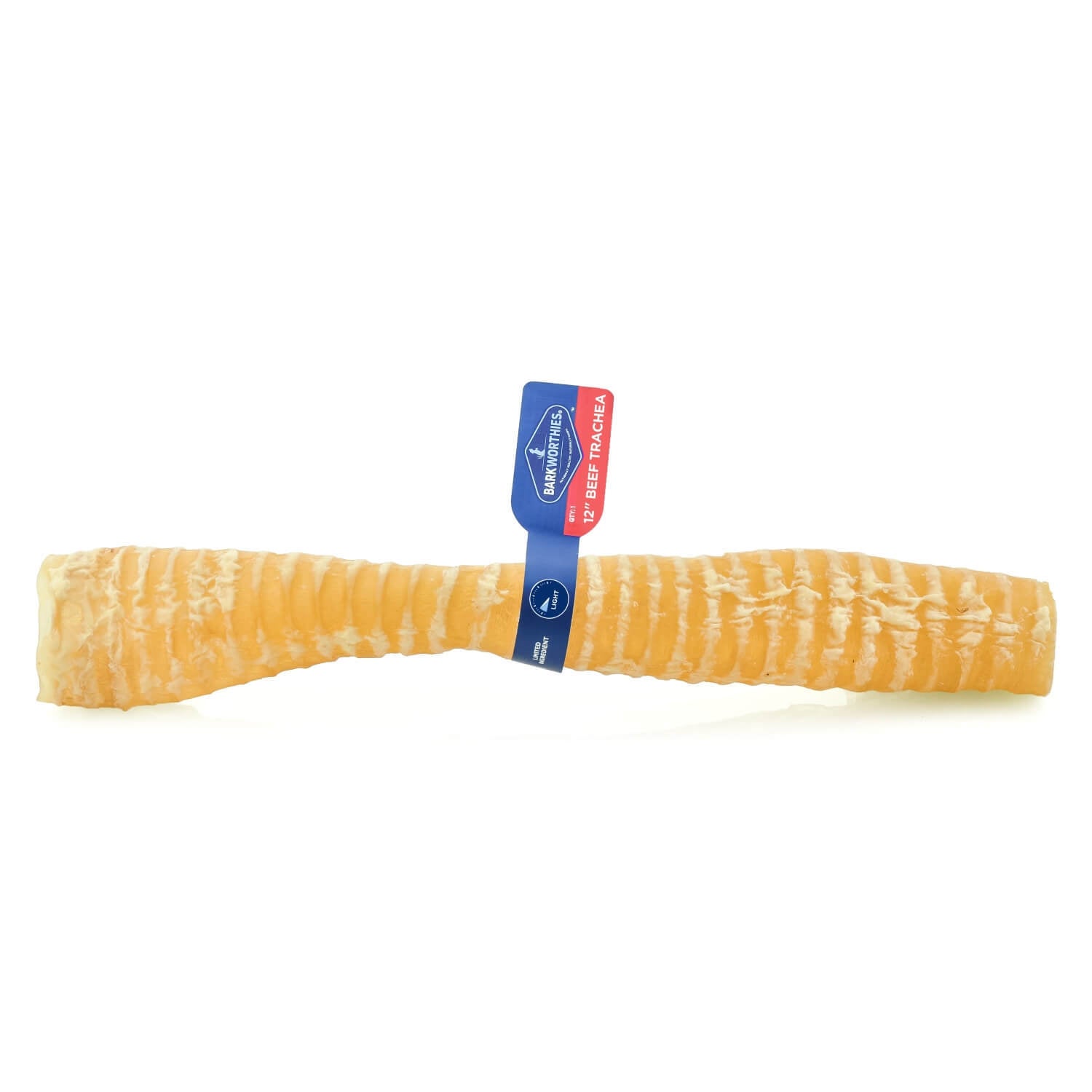 Barkworthies Beef Trachea Dog Treat, 12