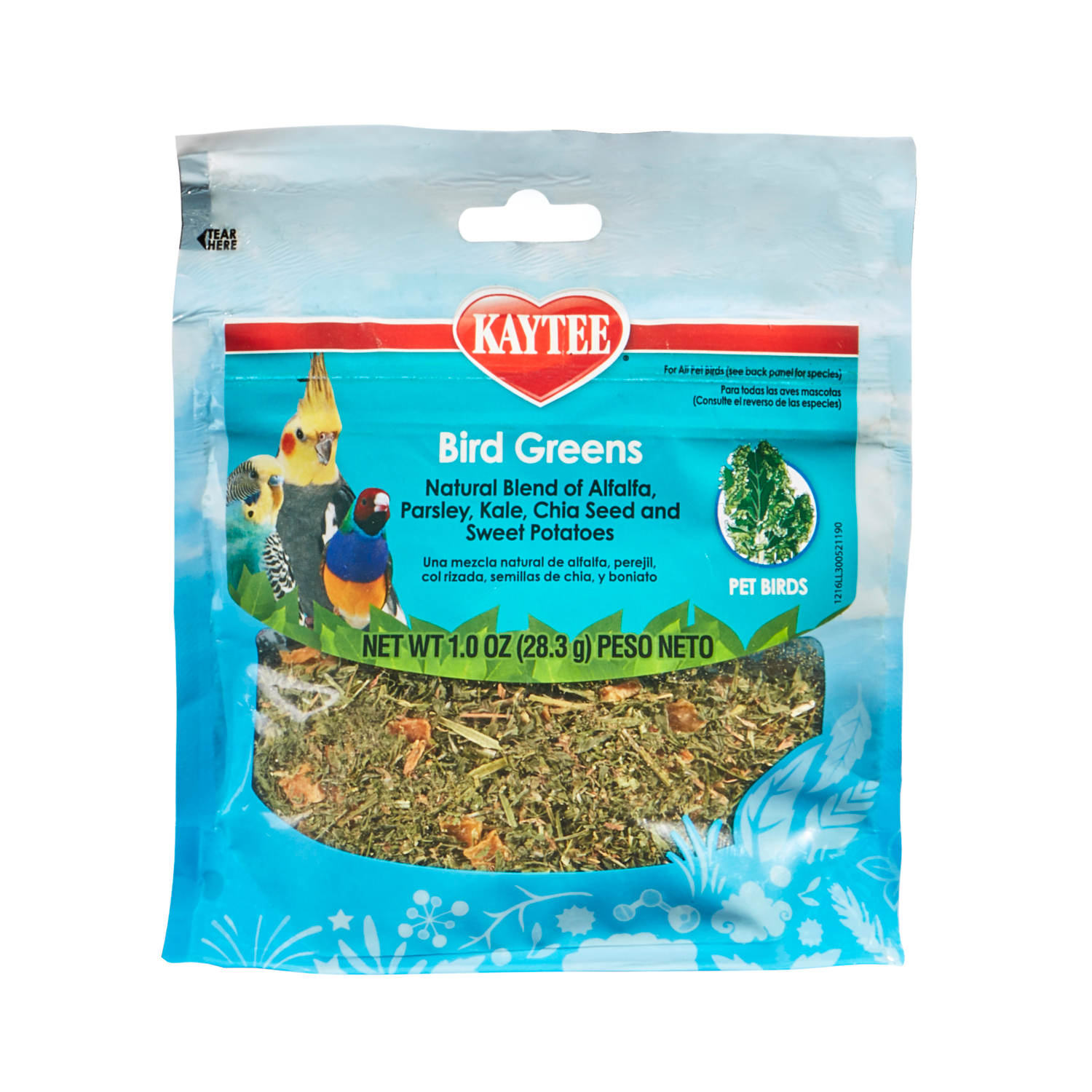 Kaytee Bird Greens Natural Blend Bird Treats, 1-Oz