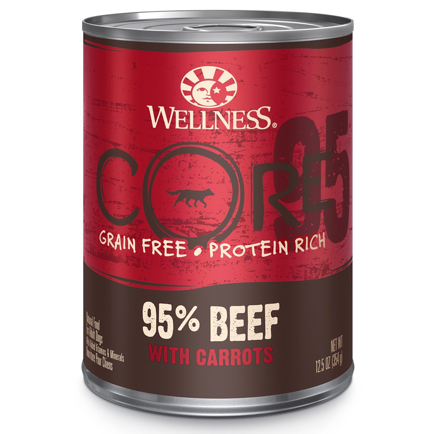 Wellness Core 95% Natural Grain Free Beef & Carrots Wet Dog Food