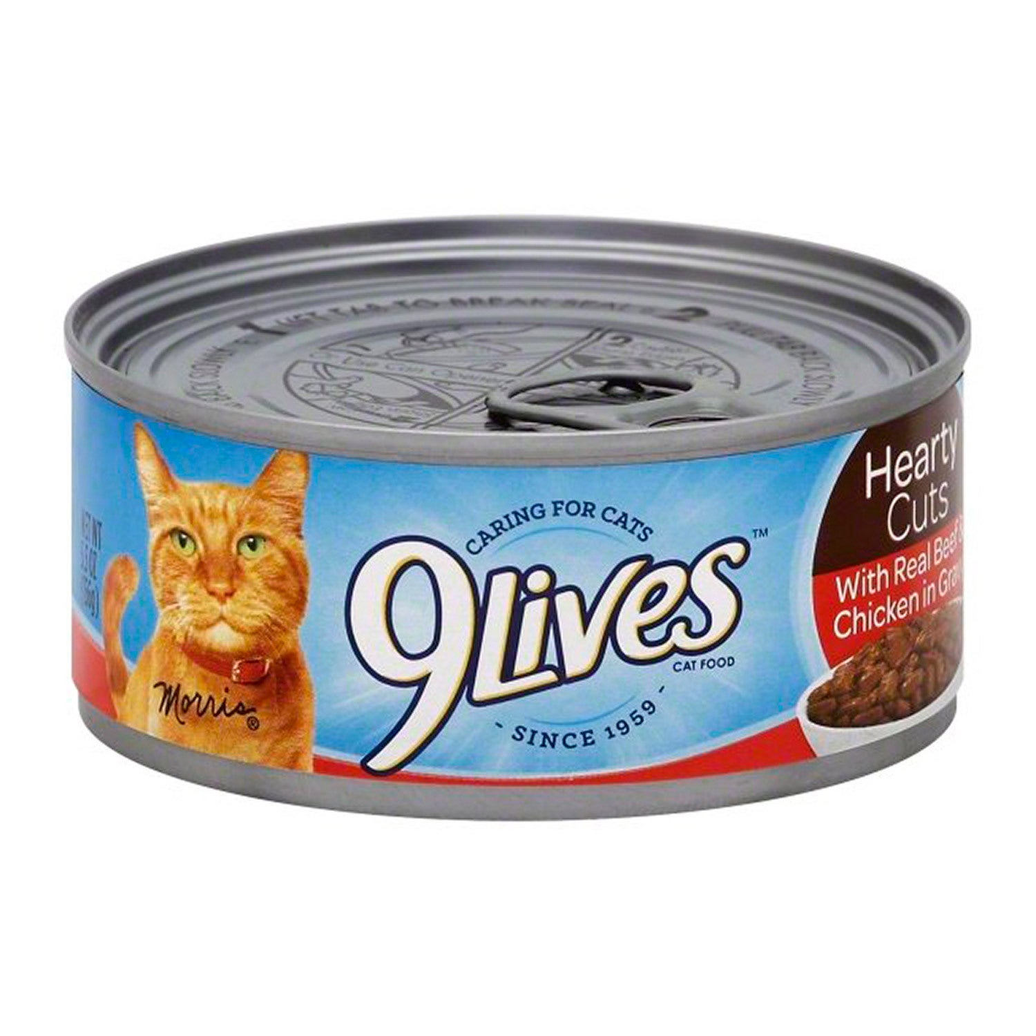 9 Lives Hearty Cuts With Real Beef & Chicken In Gravy Recipe Wet Cat Food