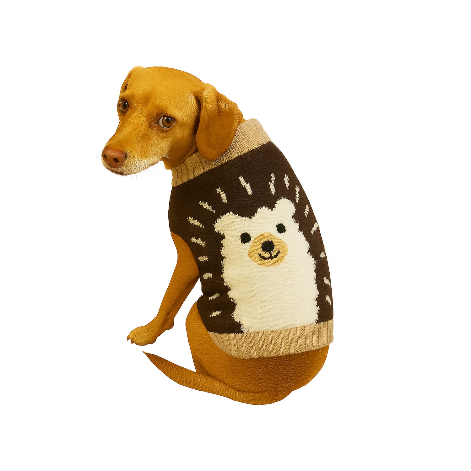 Simply Dog Fuzzy Hedgehog Dog Sweater, Medium