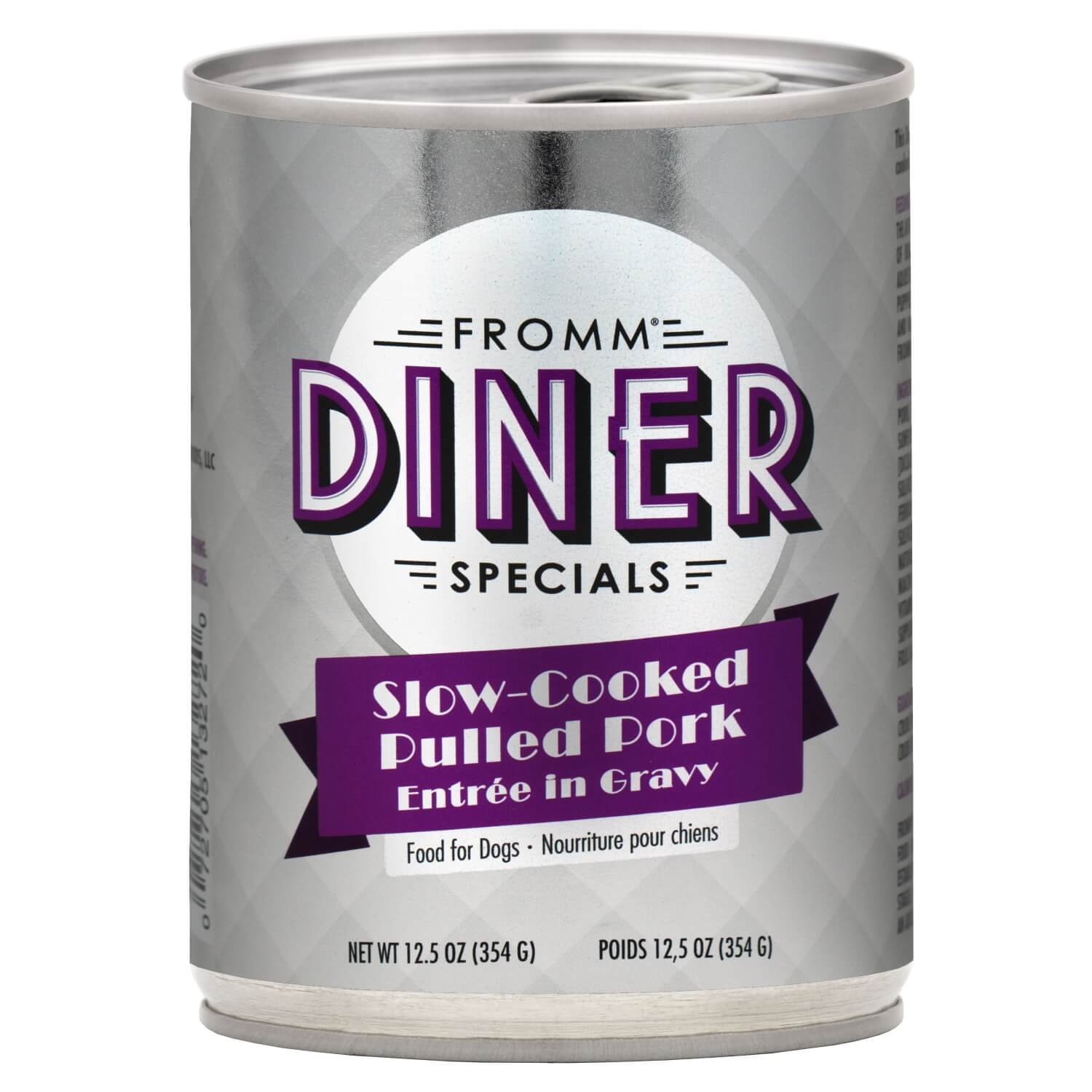 Fromm Diner Specials Slow-Cooked Pulled Pork Entrée In Gravy Food For Dogs 12.5 Oz