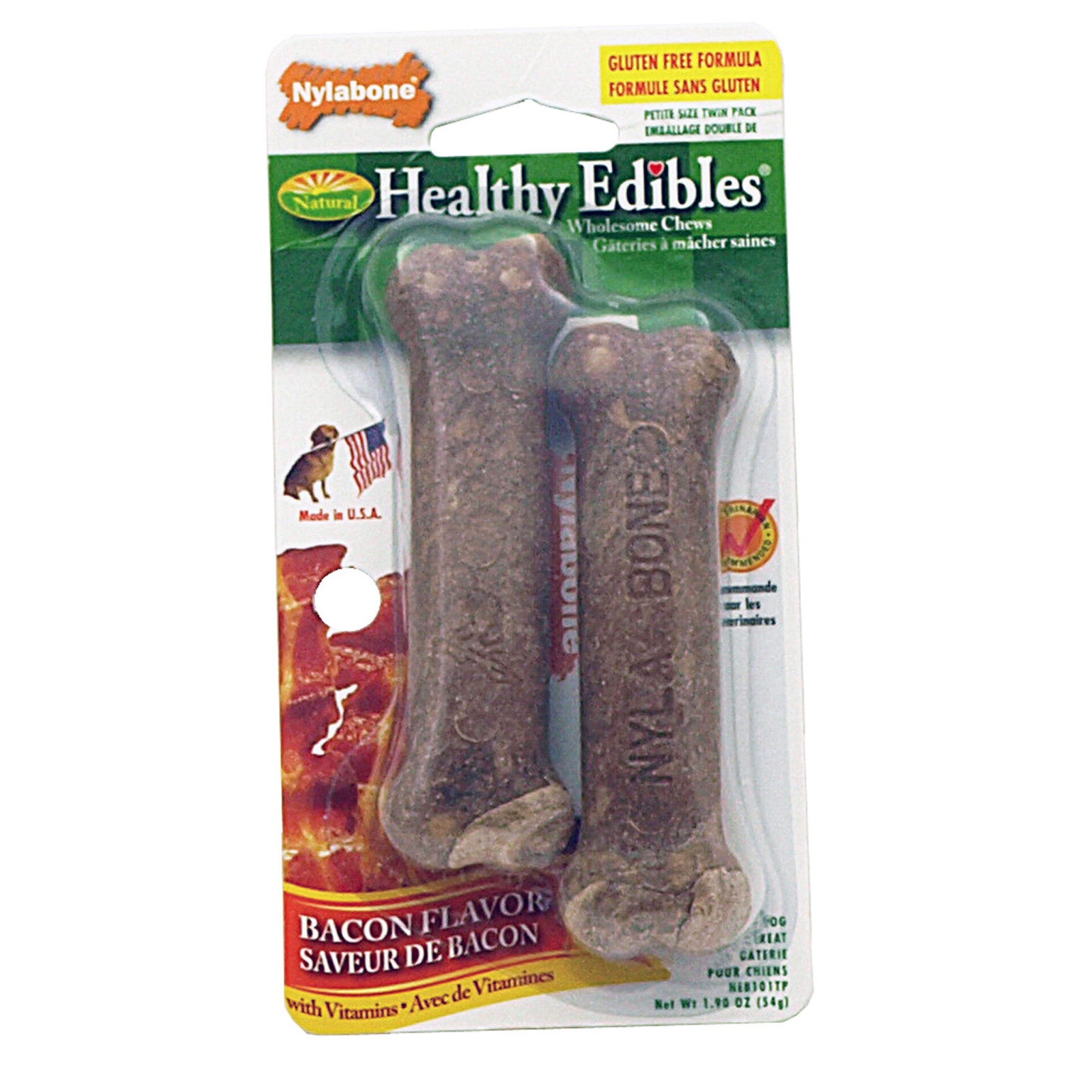 Nylabone Healthy Edibles Bacon Flavor Petite Dog Treat