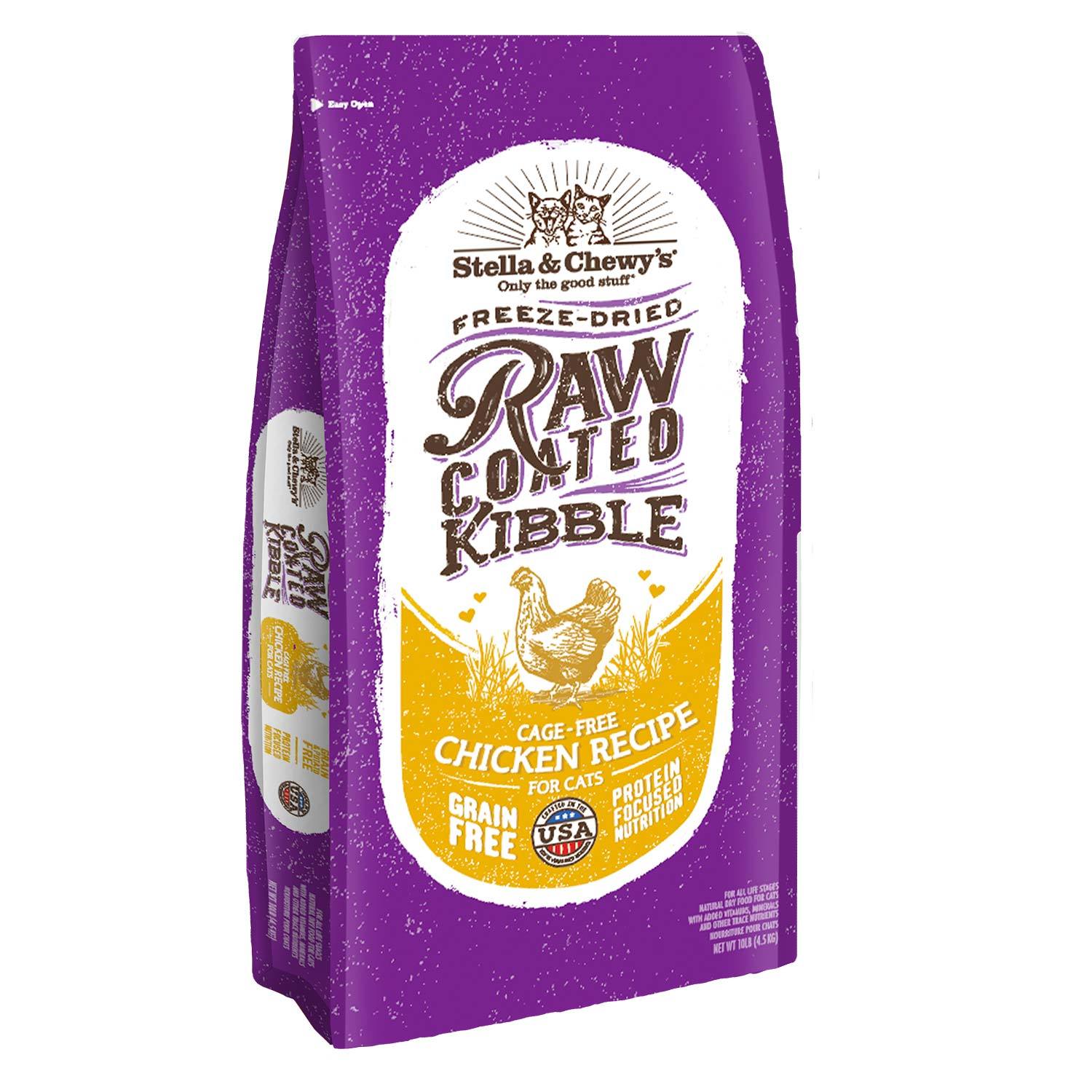 Stella & Chewy's Kibble-Raw Coated Cage Free Chicken Recipe Cat Food