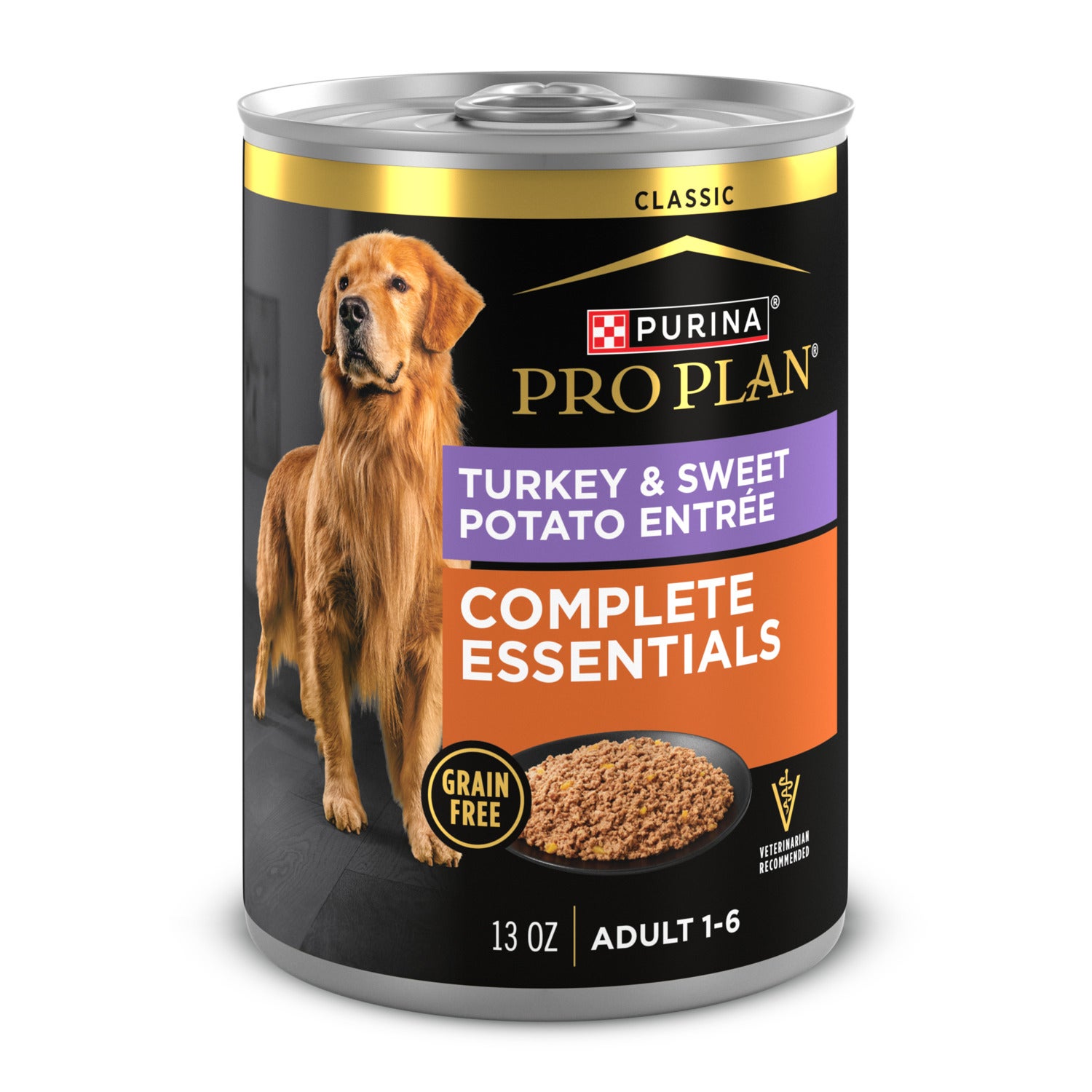 Purina Pro Plan Wet Dog Food, Grain-Free Classic Turkey And Sweet Potato Entrée - 13 Oz