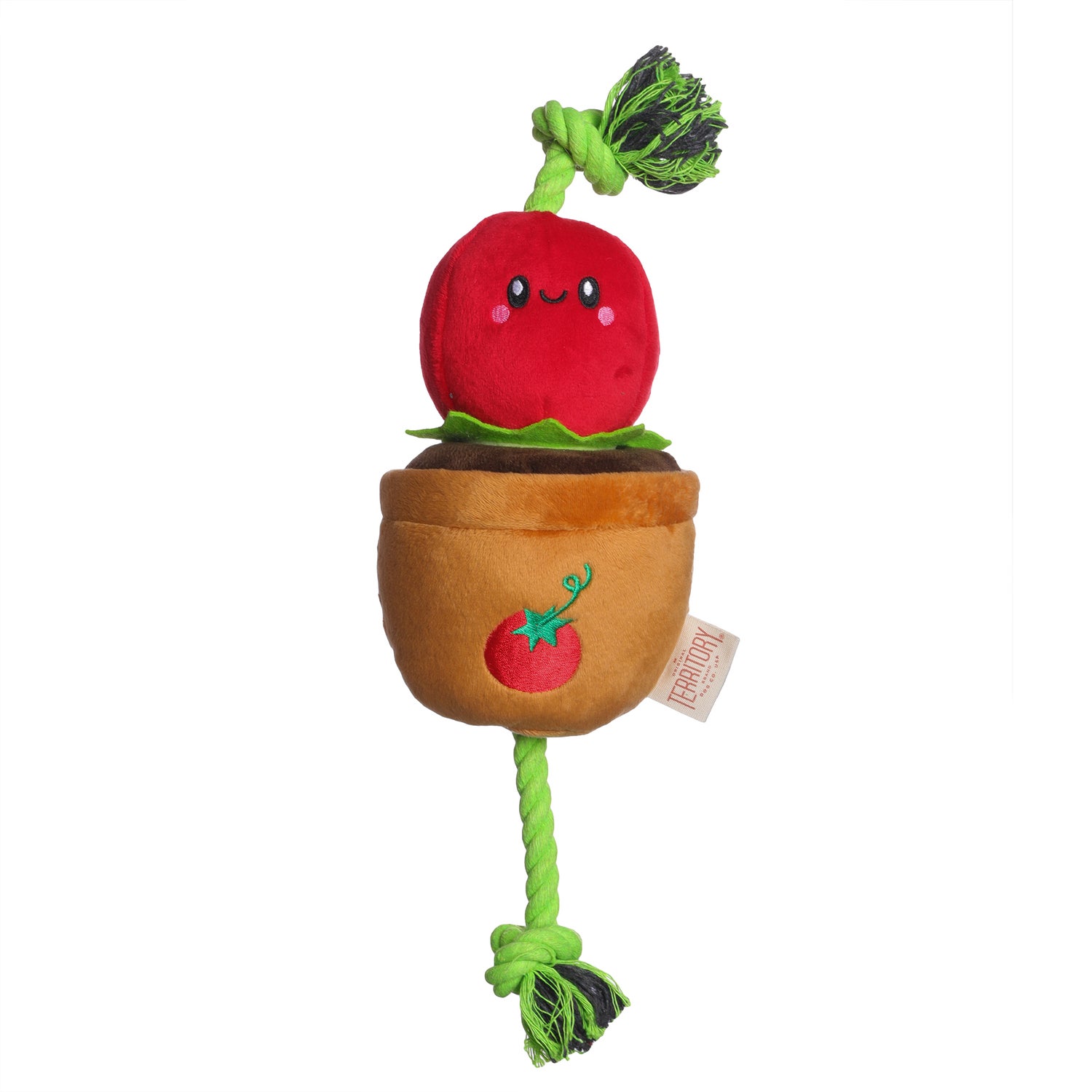 Territory Tomato Treat-And-Tug Dog Toy, 15