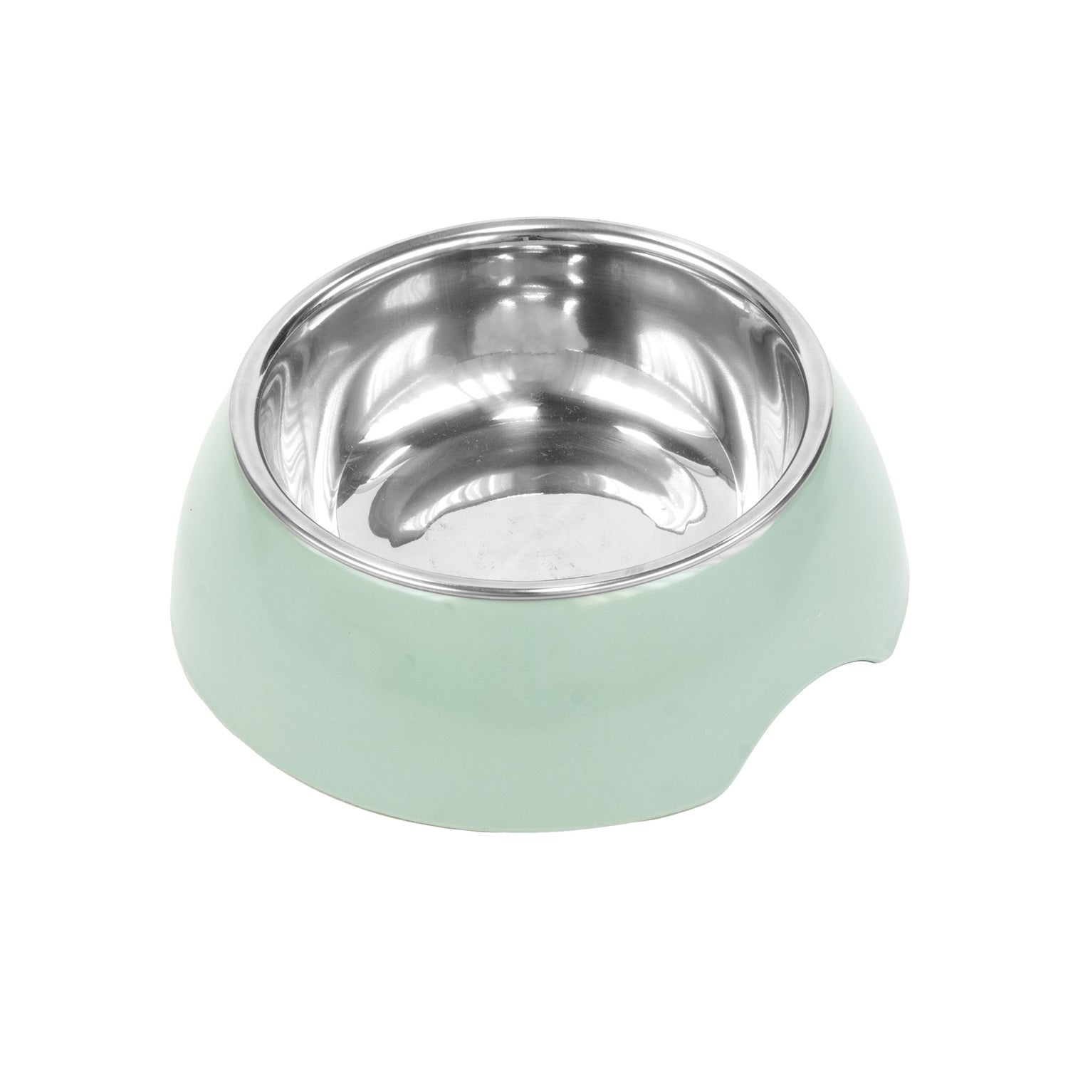 Simply Dog Mint Green Melamine & Stainless Steel Dog & Cat Bowl, 6