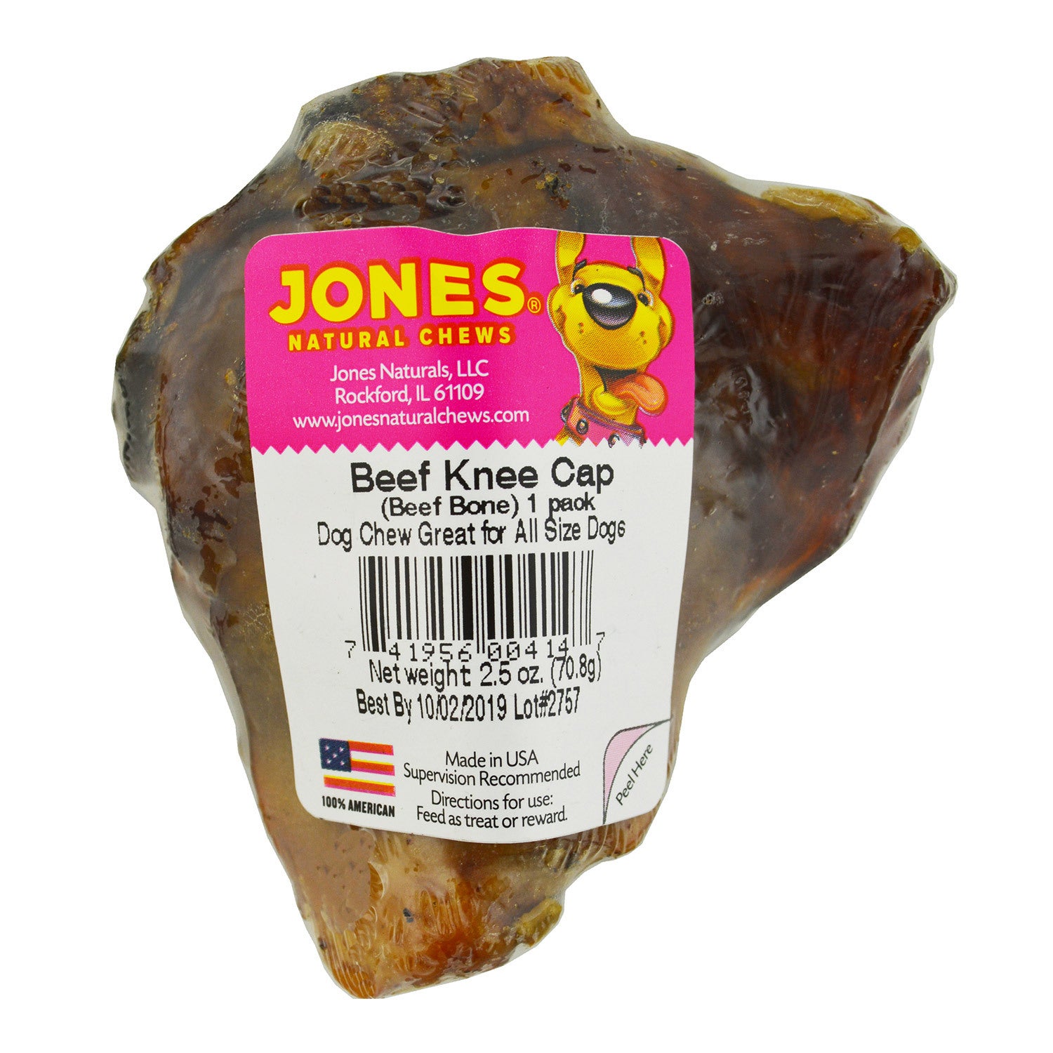 Jones Natural Chews Knee Cap Dog Treat