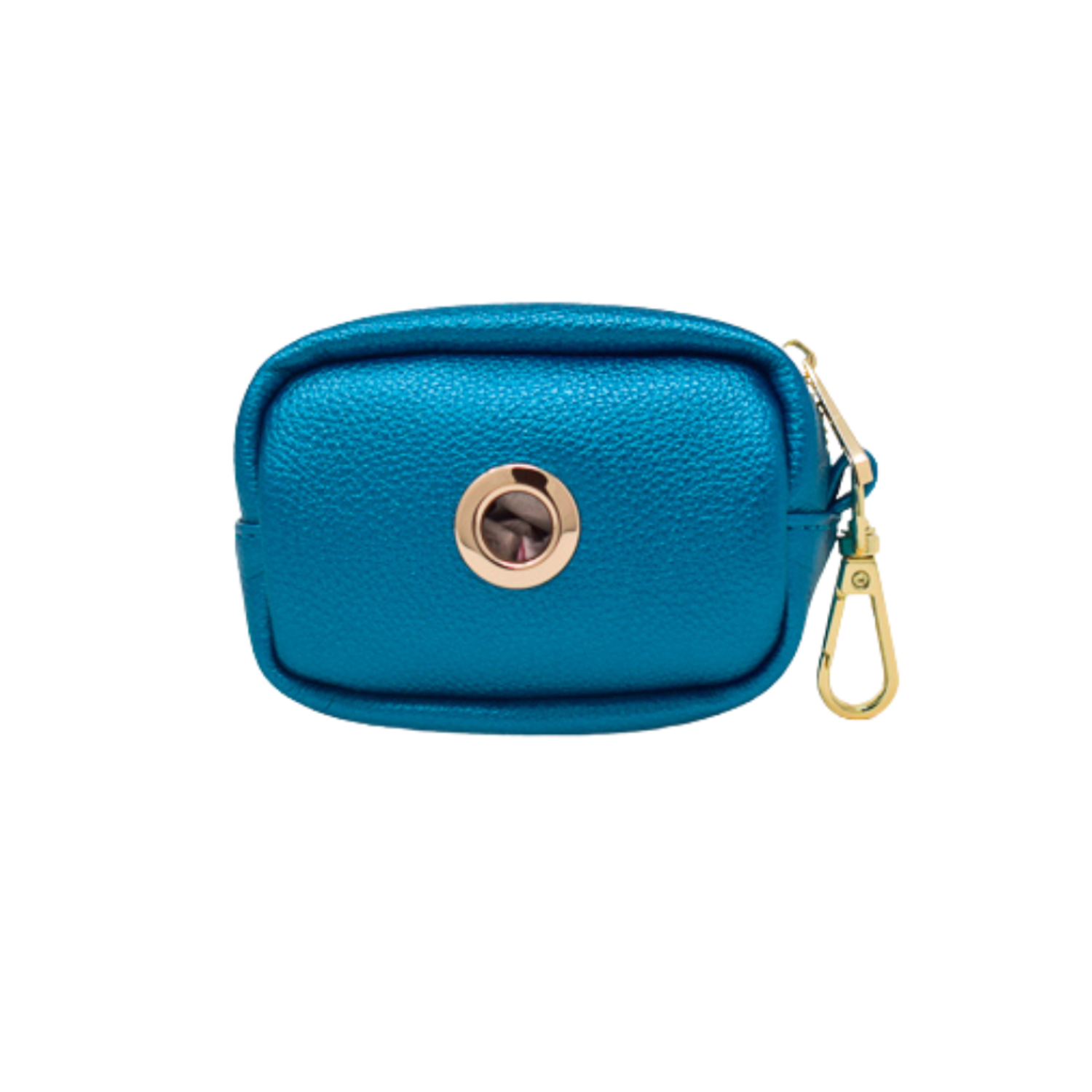 Pink Papyrus Hudson Dog Poop Bag Holder & Treat Pouch Leash Accessory, Blue