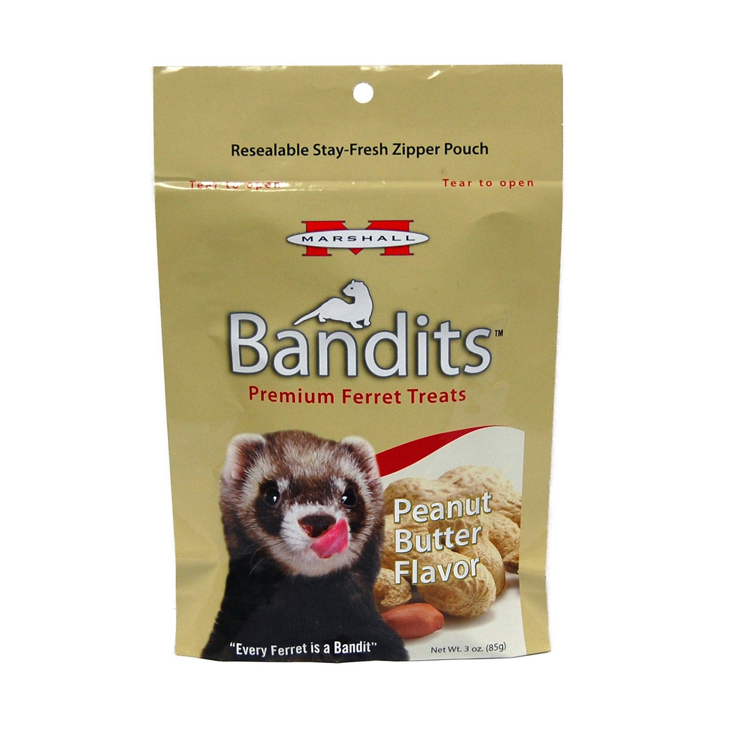 Marshall Bandits Premium Ferret Treats Peanut Butter Flavor Small Animal Treat