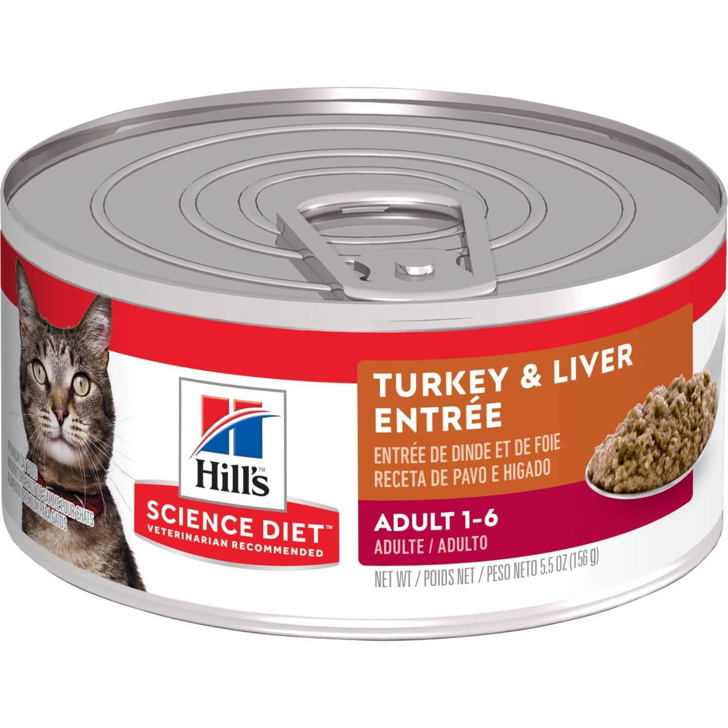 Hill's Science Diet Adult Turkey & Liver Entrée Wet Cat Food