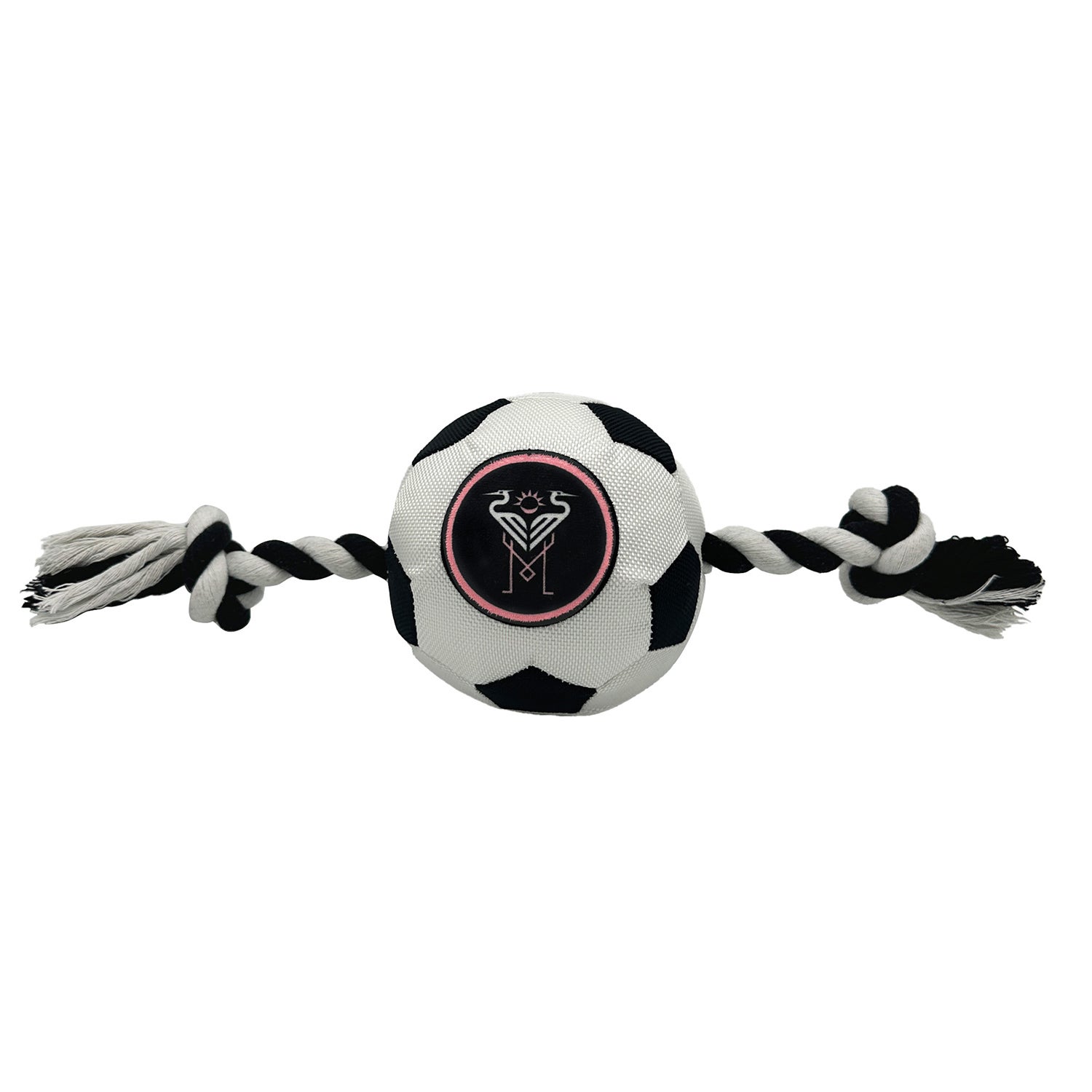 Pets First Inter Miami Soccer Ball Rope Tug Dog Toy