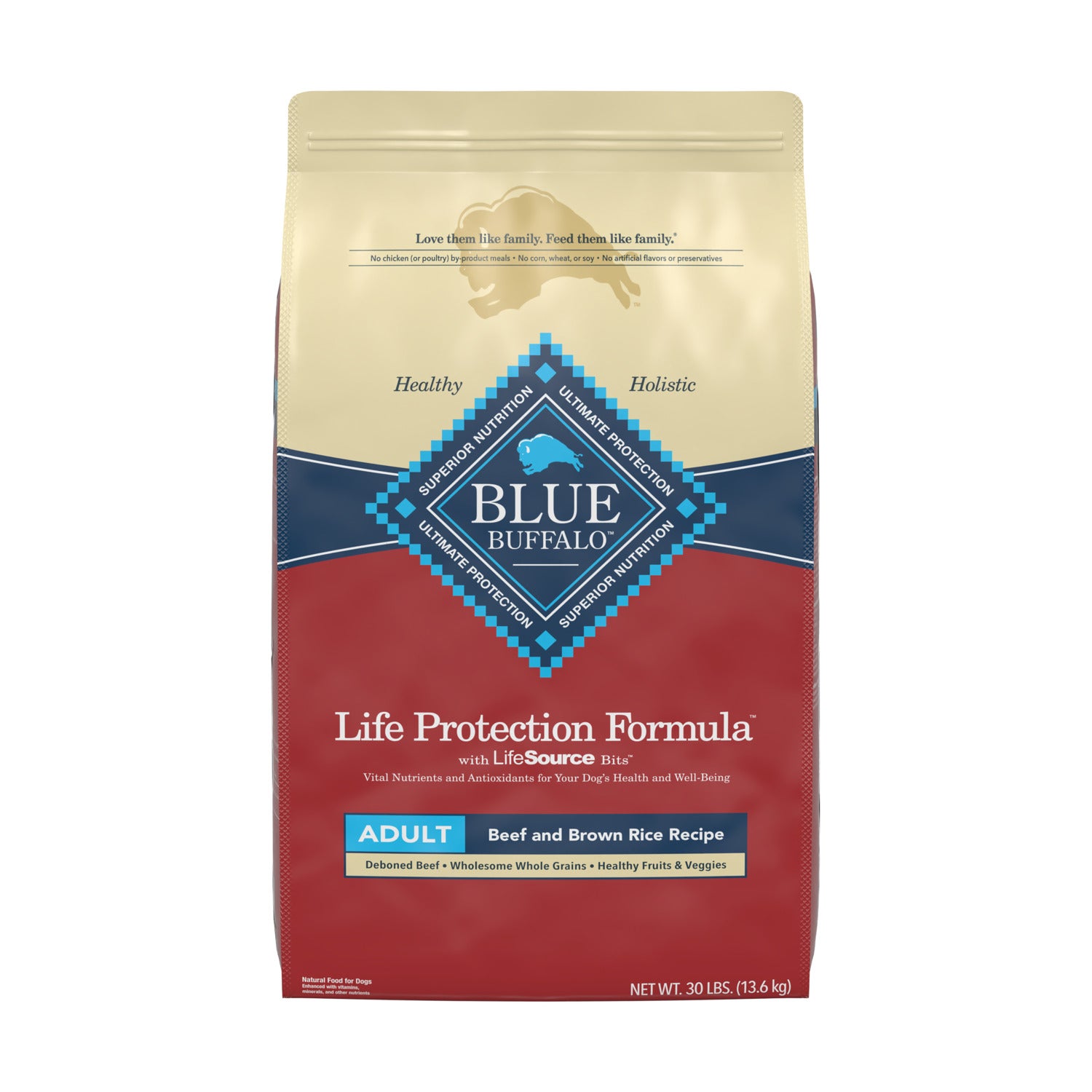 Blue Buffalo Life Protection Formula Beef And Brown Rice Adult Dry Dog Food. 5Lb