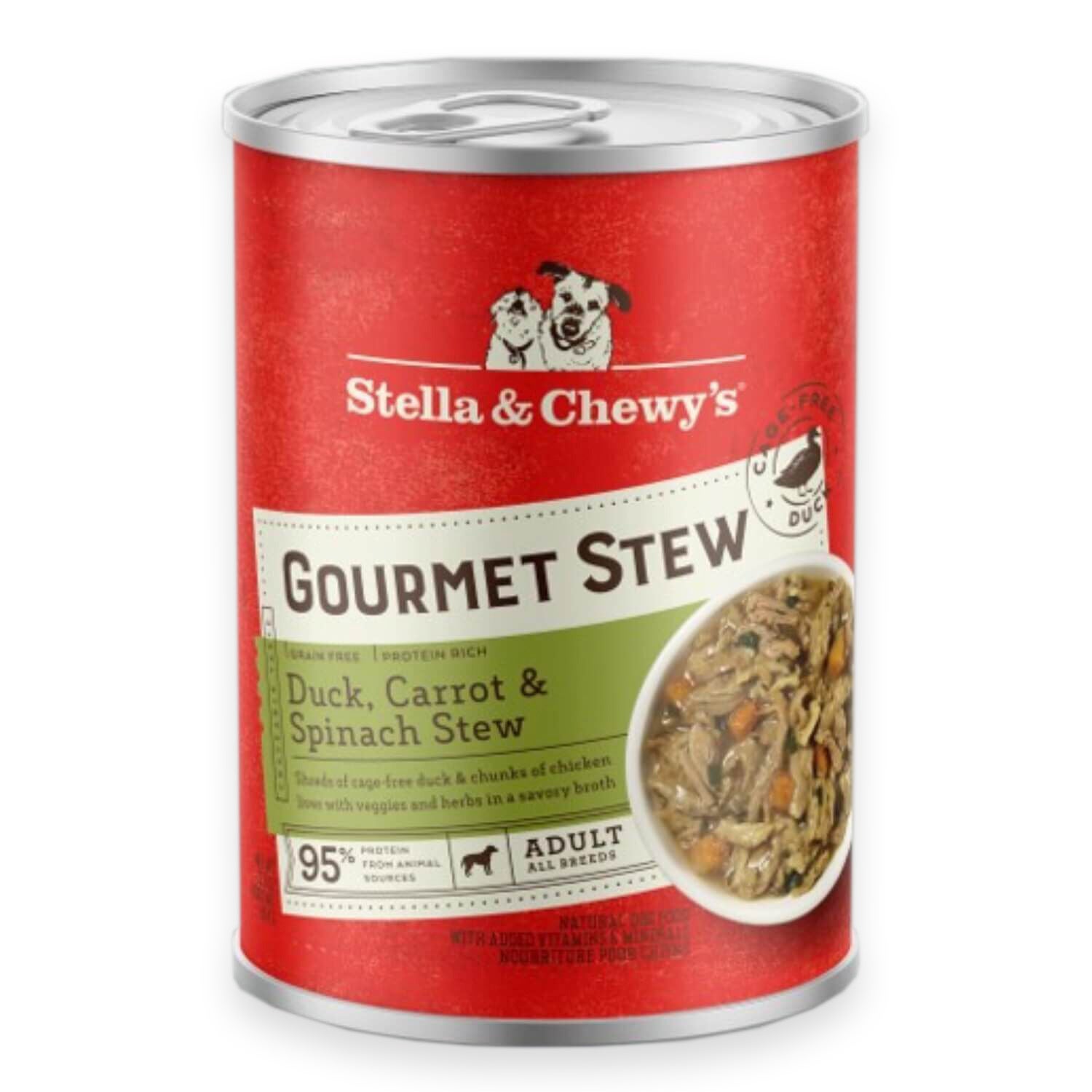 Stella & Chewy's Grain-Free Gourmet Stew Duck, Carrot & Spinach Stew Wet Dog Food
