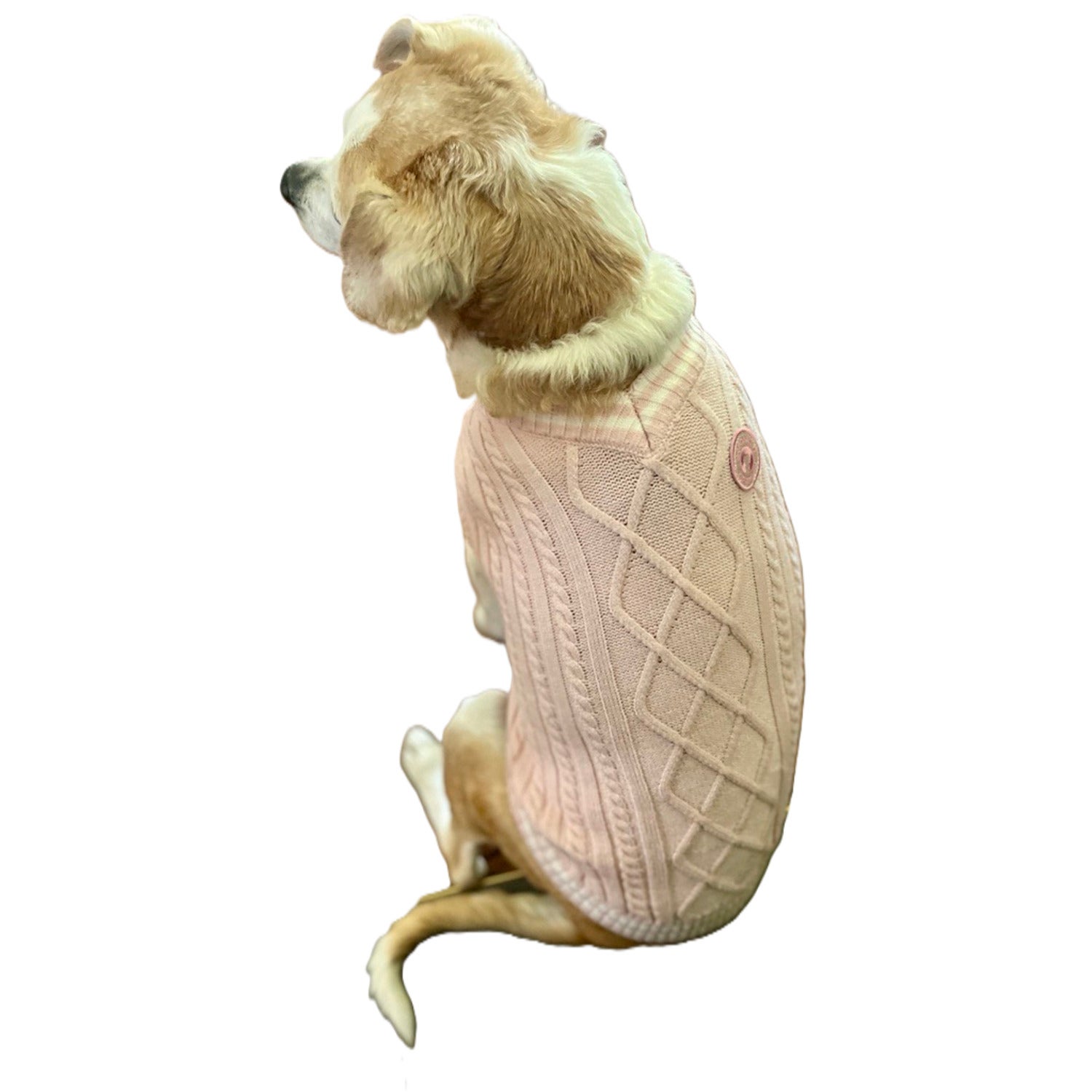 Fabdog Pink Preppy Dog Sweater Vest, Medium