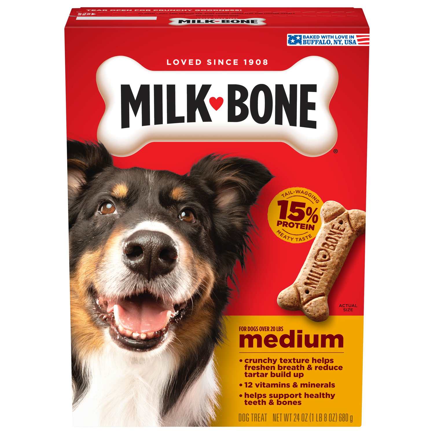Milk-Bone Original Biscuits Crunchy Medium Dog Treats, 10-Lb Box