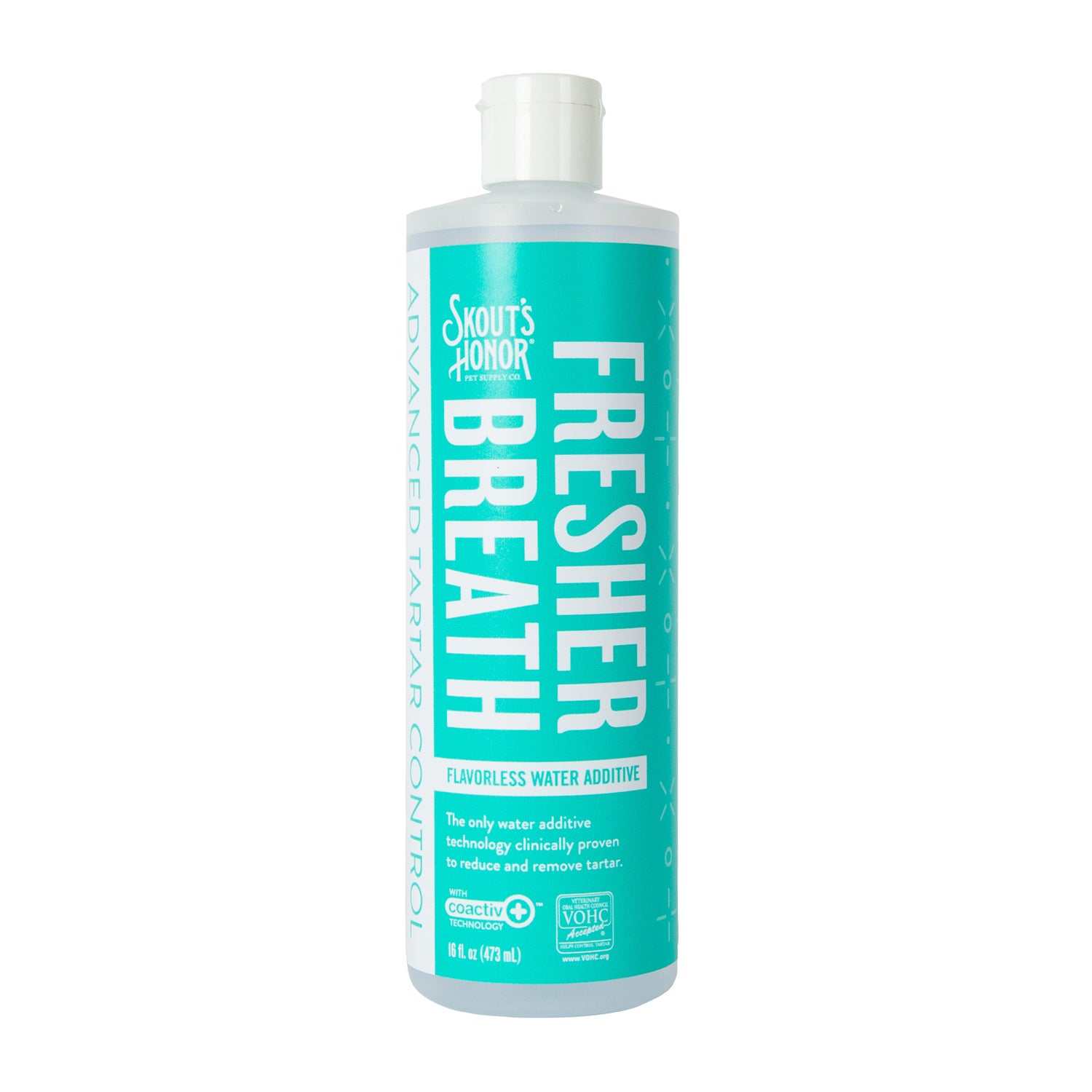 Skout's Honor Fresher Breath Oral Care Water Additive For Dogs & Cats, Fresh & Flavorless, 32-Oz