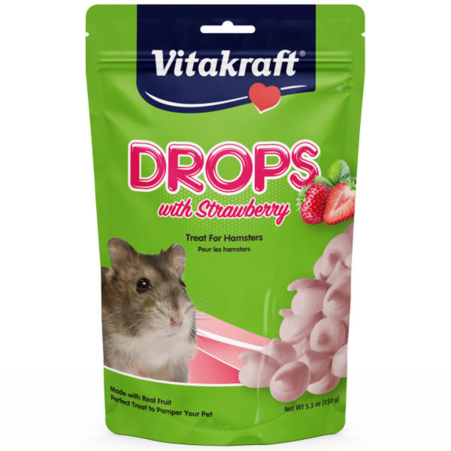 Vitakraft Drops With Strawberry For Hamsters Small Animal Treat