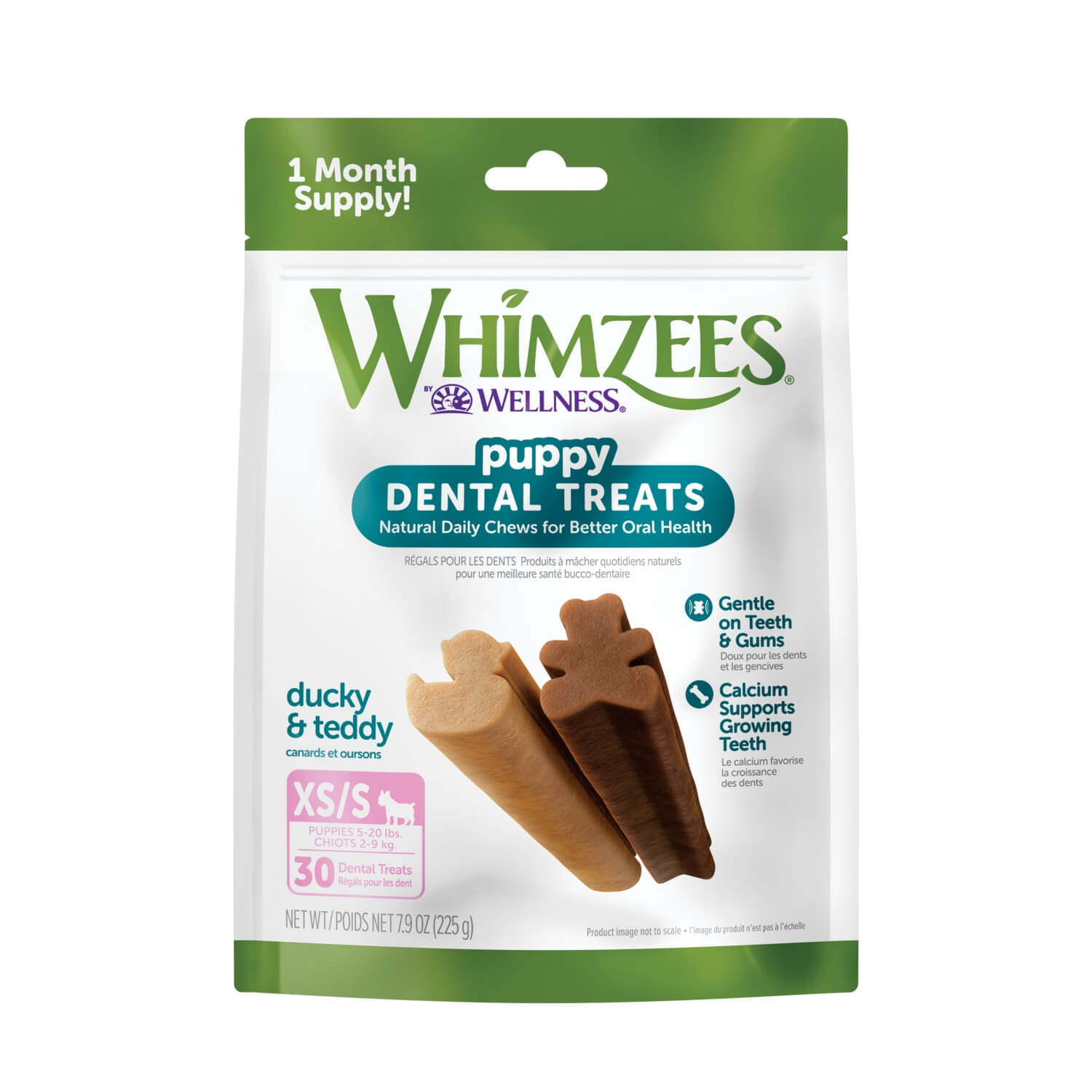 Whimzees Puppy Natural Grain Free Dental Chews For Dogs, Extra Small/Small Breed, 30 Count