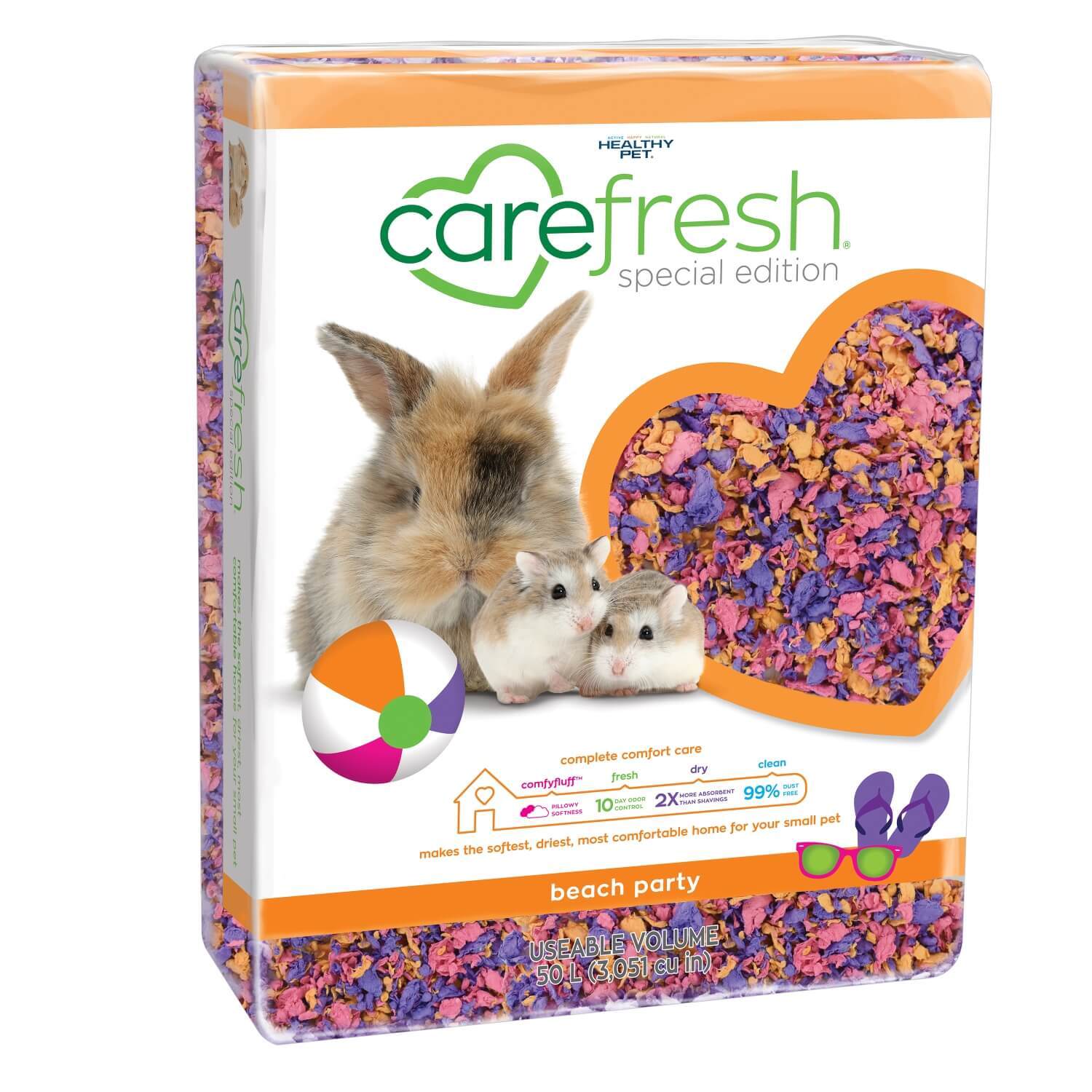 Carefresh Beach Party Pink, Purple, & Orange Small Animal Bedding