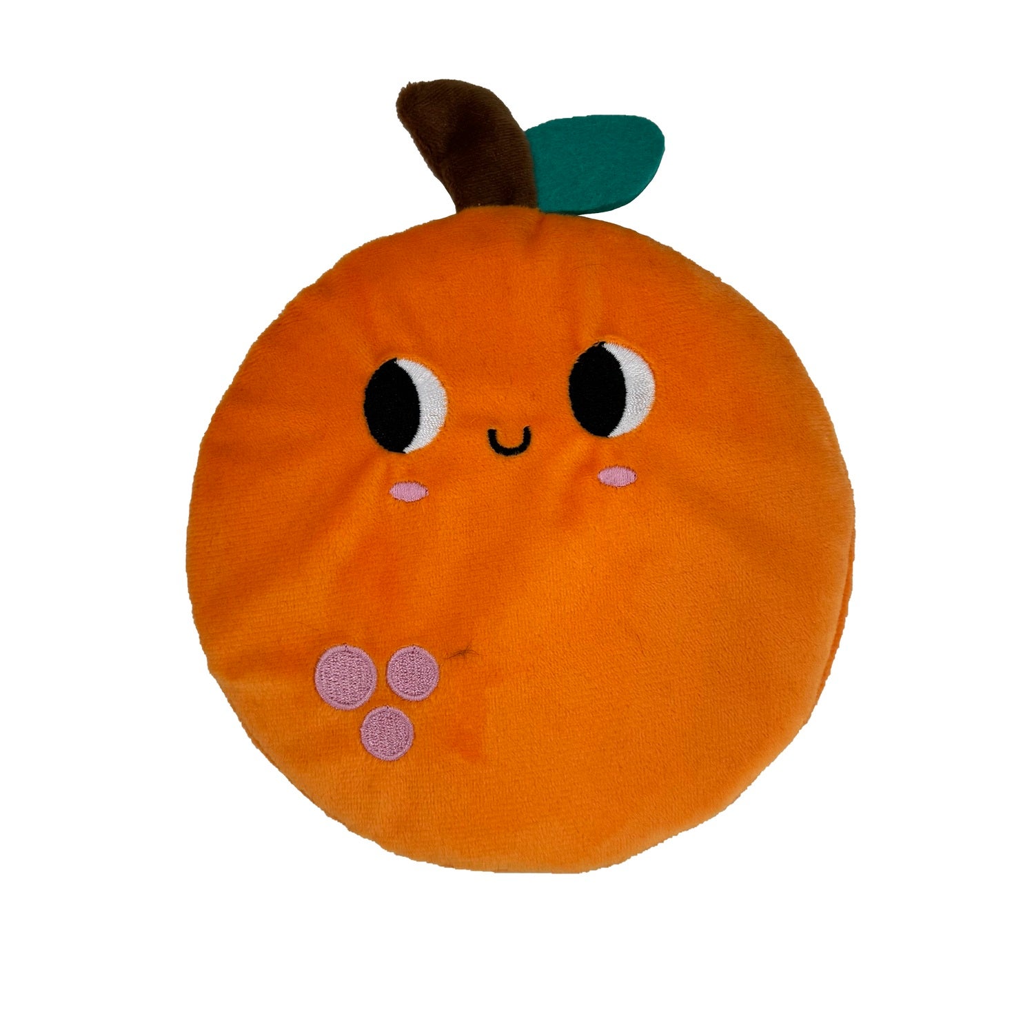 #Bff Juicy Blooms Disc Squeaker Orange Dog Toy, 7
